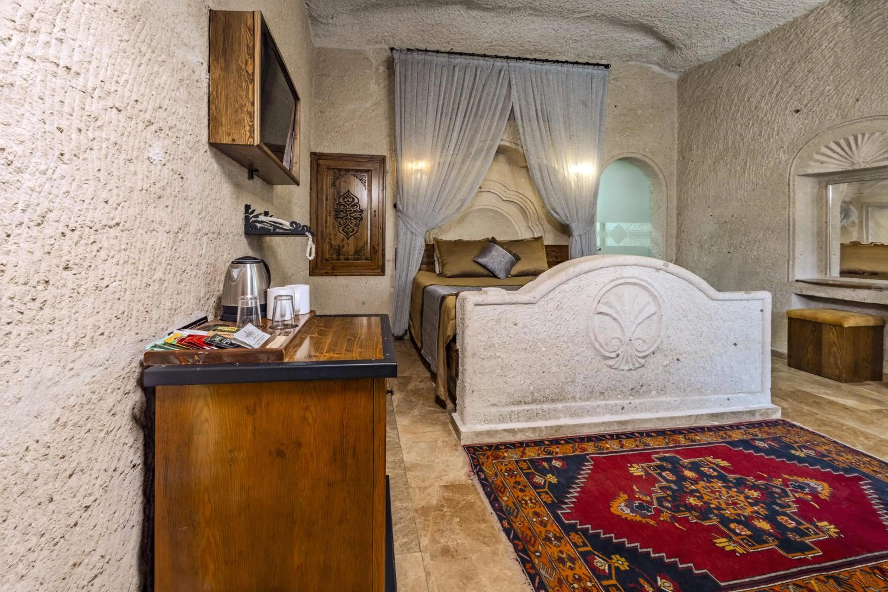 Bed in Cappadocia Inn Cave Hotel