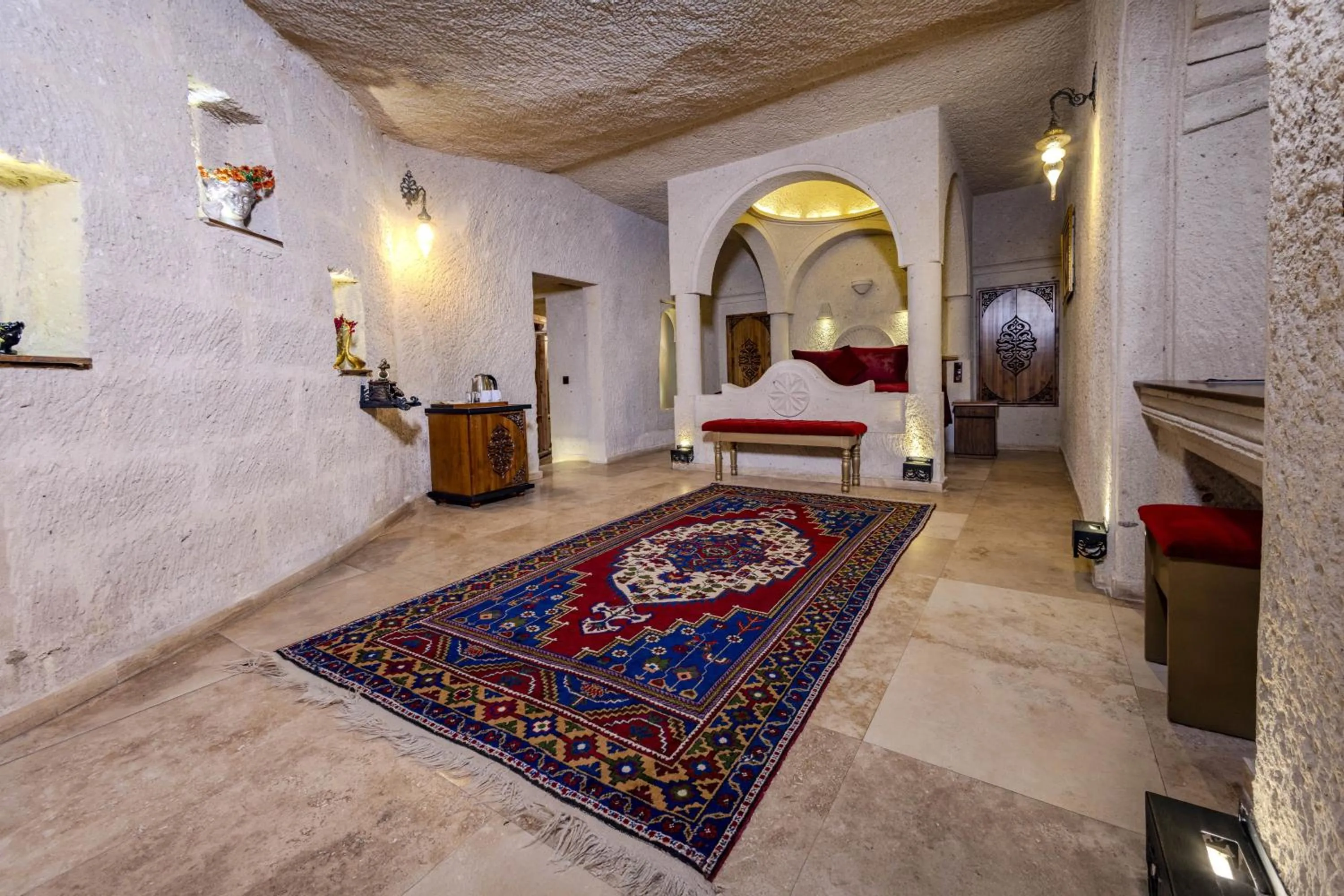 Bed in Cappadocia Inn Cave Hotel