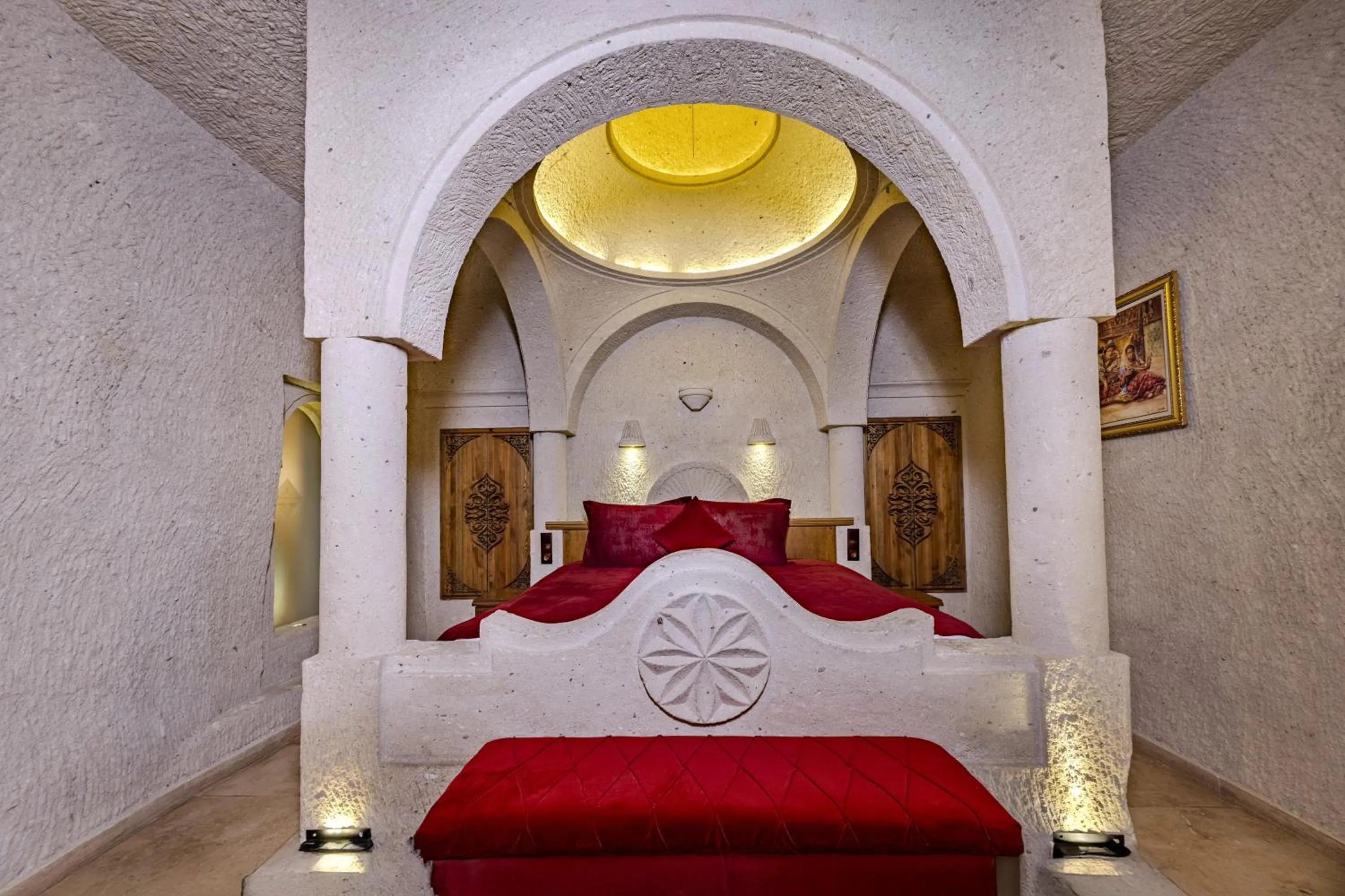 Bed in Cappadocia Inn Cave Hotel