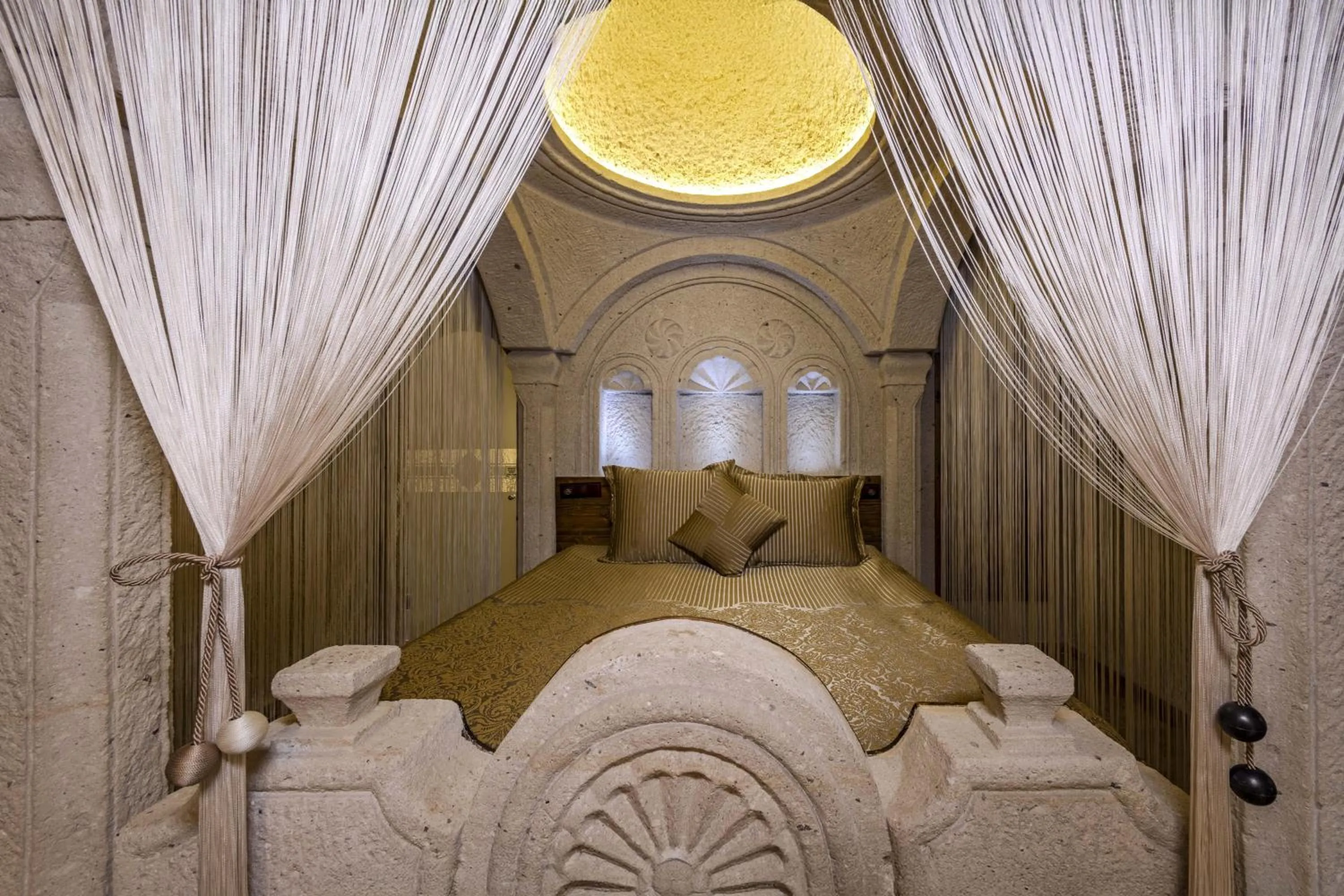 Bed in Cappadocia Inn Cave Hotel