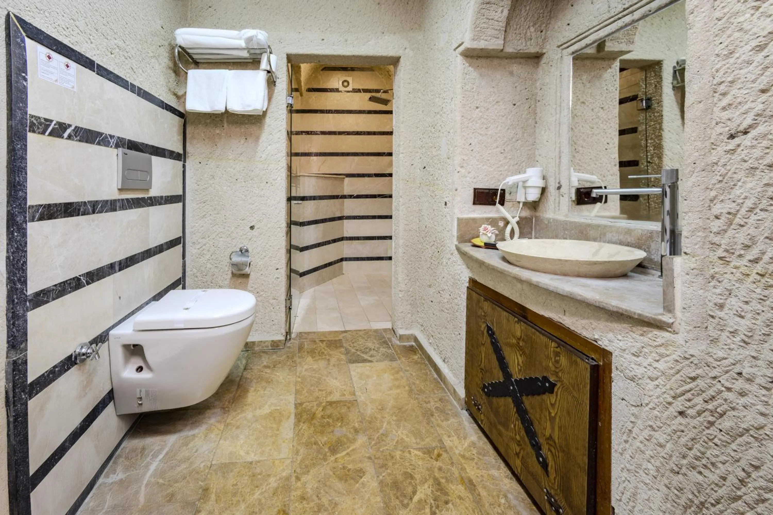 Shower in Cappadocia Inn Cave Hotel