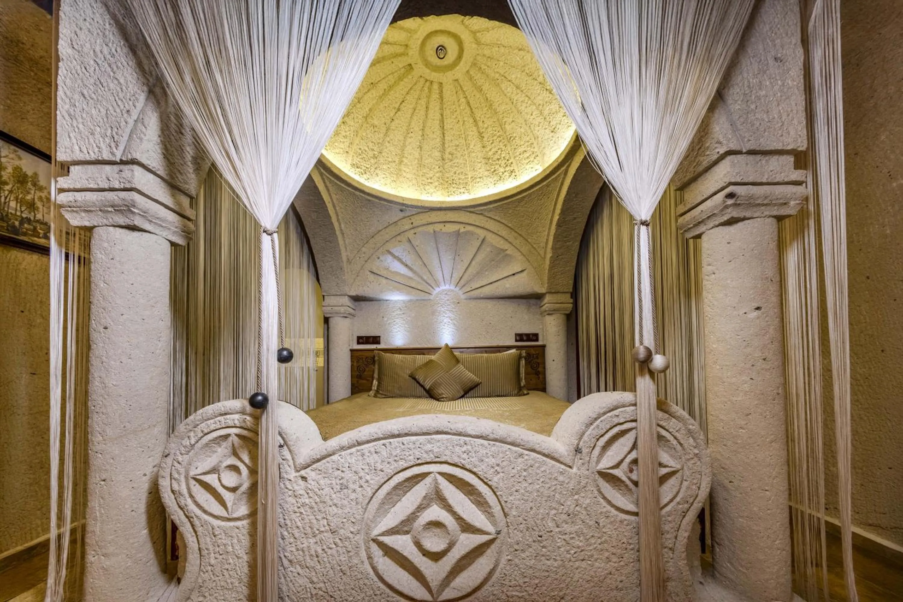 Bed in Cappadocia Inn Cave Hotel