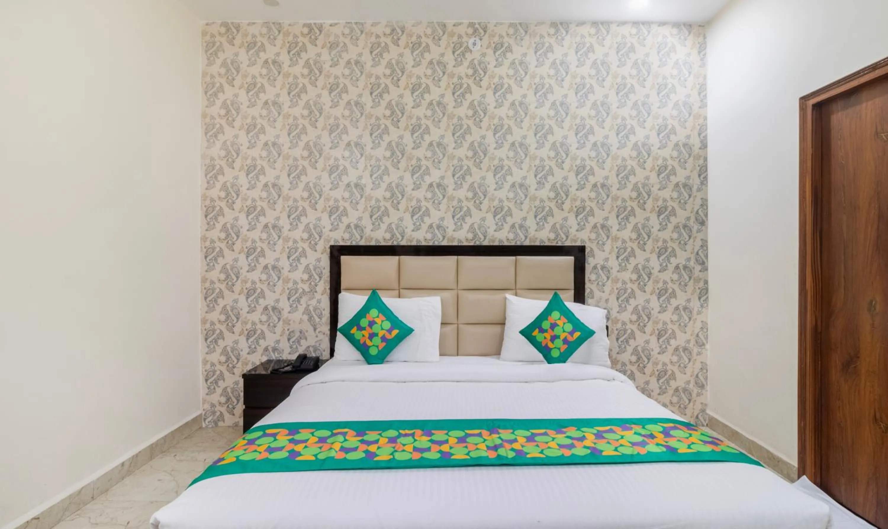 Bedroom, Bed in Treebo Brij Kaushal, Near Prem Mandir