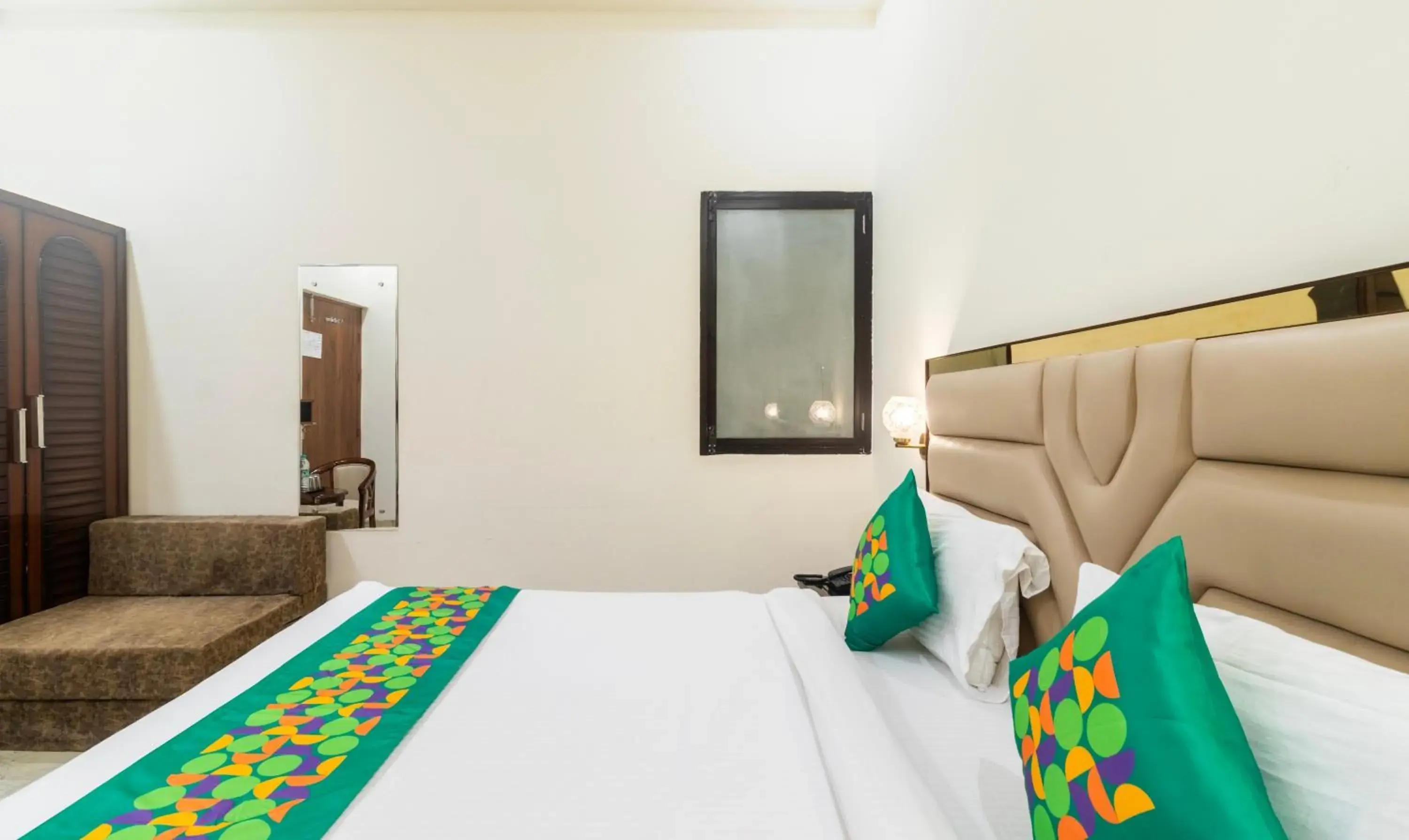 Bedroom, Bed in Treebo Brij Kaushal, Near Prem Mandir Bedroom, Bed in Treebo Brij Kaushal, Near Prem Mandir