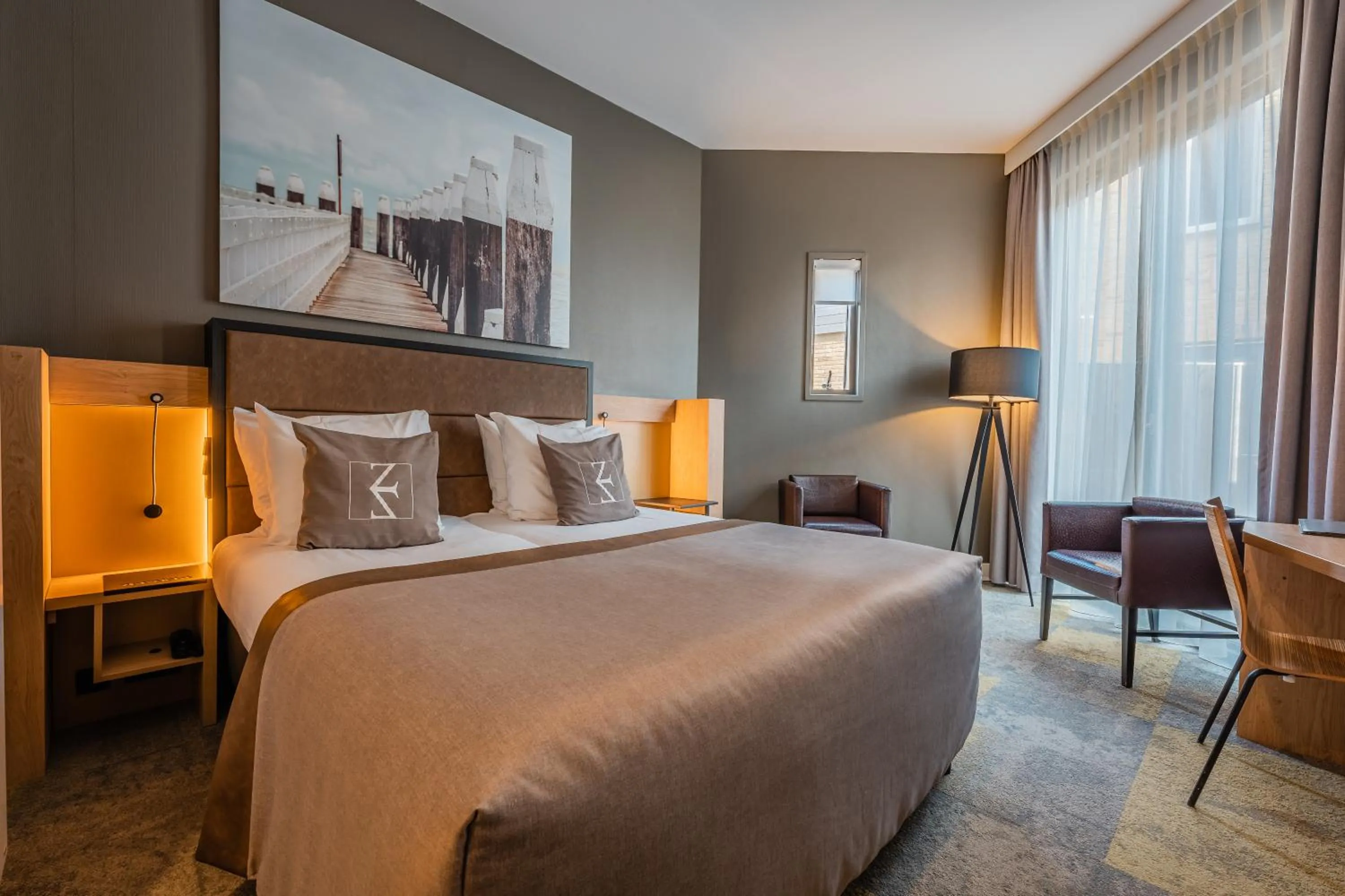 Bed in Hotel Zeezicht