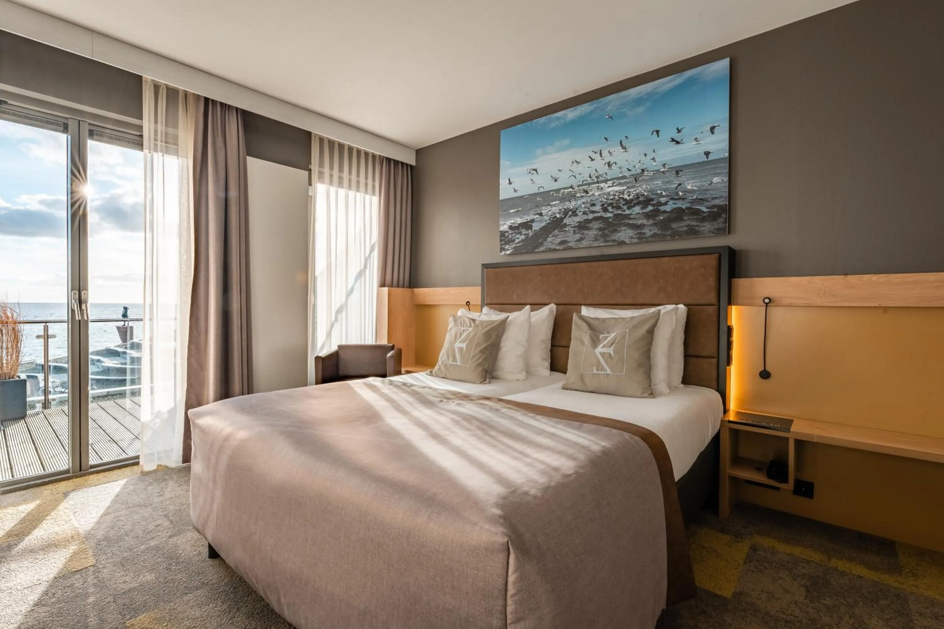 Bed in Hotel Zeezicht