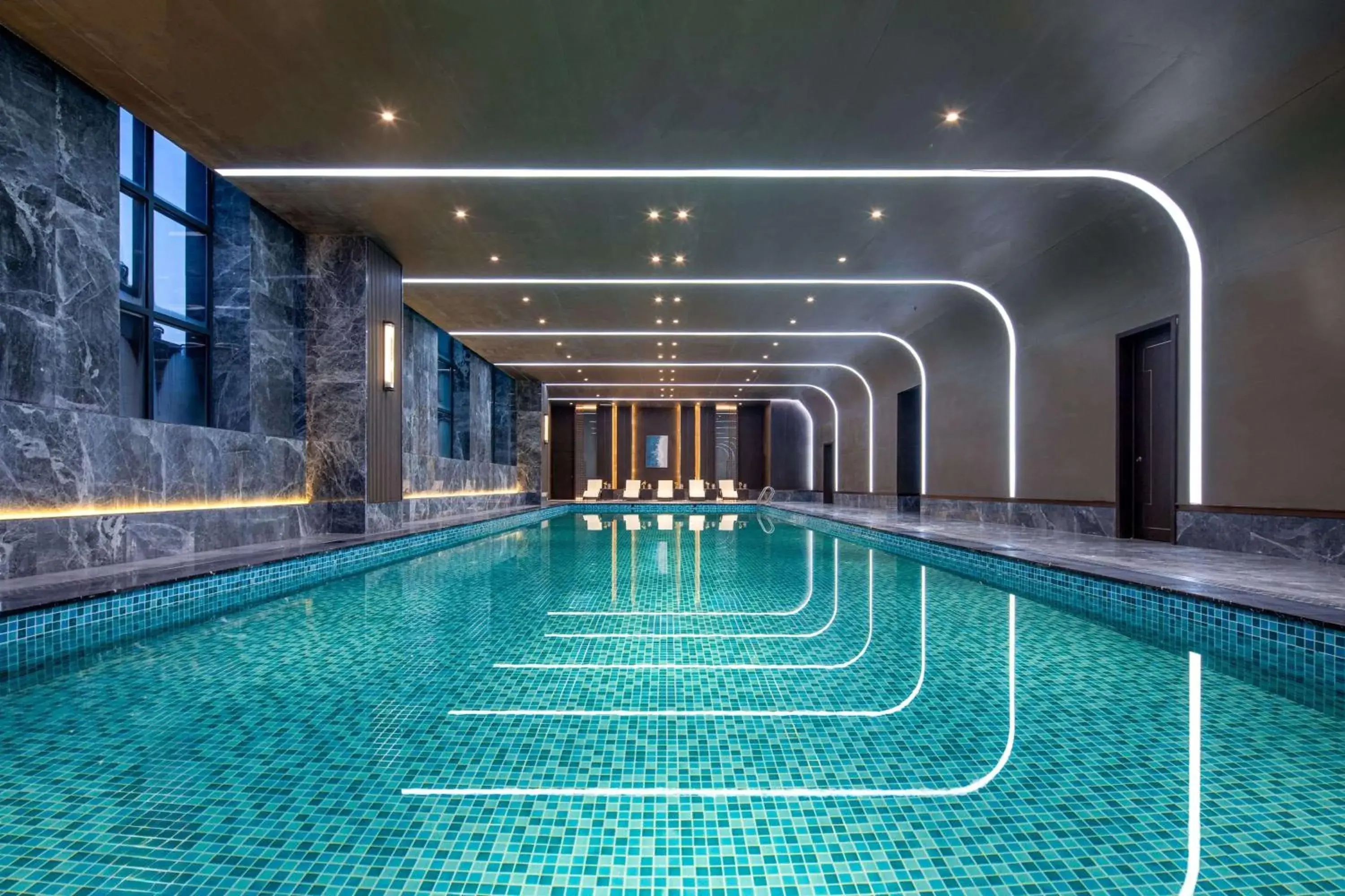 Pool view in Wyndham Dalian Jinpu Pool view in Wyndham Dalian Jinpu