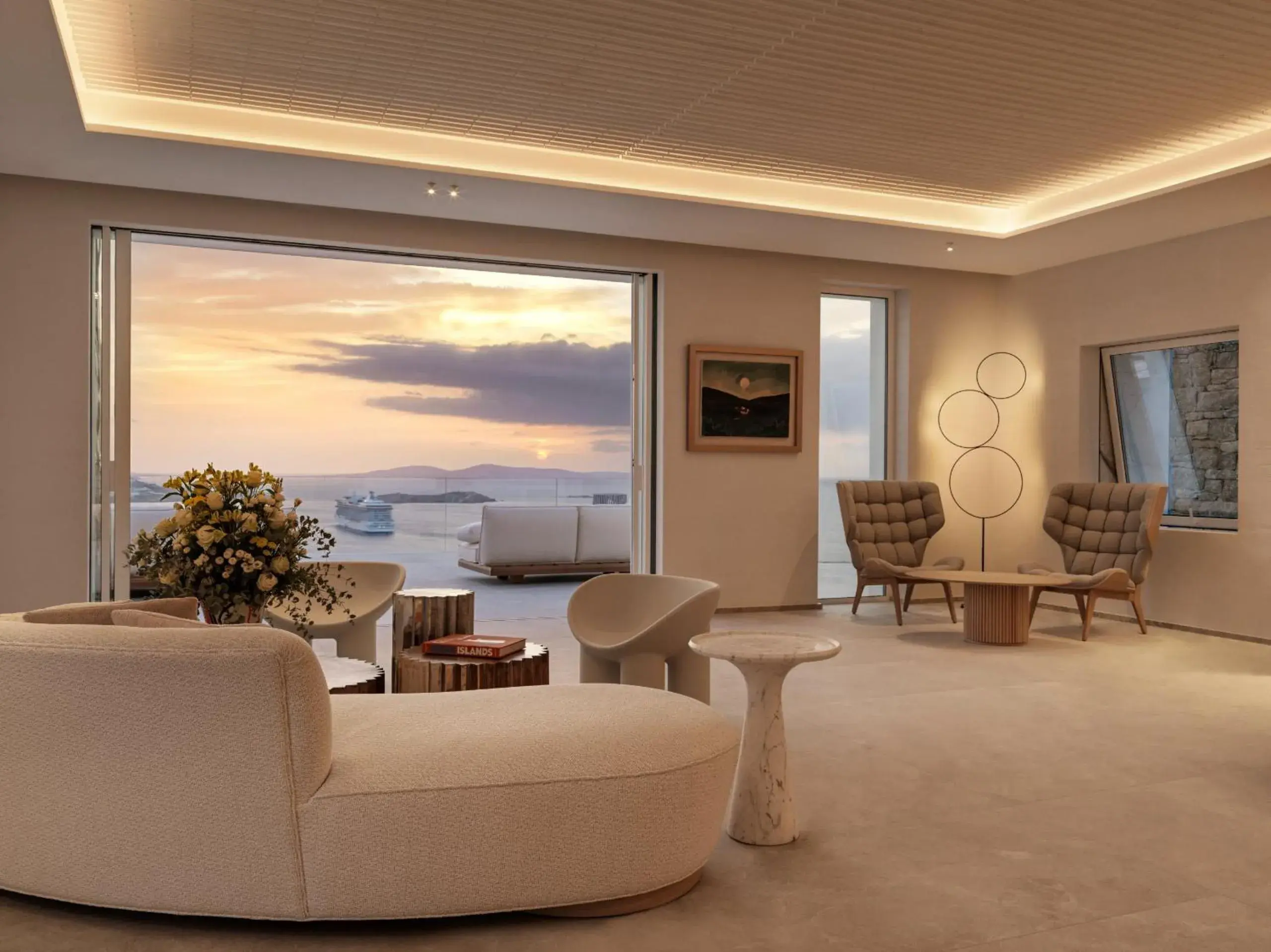 Lobby or reception in Deos Mykonos - A Myconian Collection Hotel Lobby or reception in Deos Mykonos - A Myconian Collection Hotel