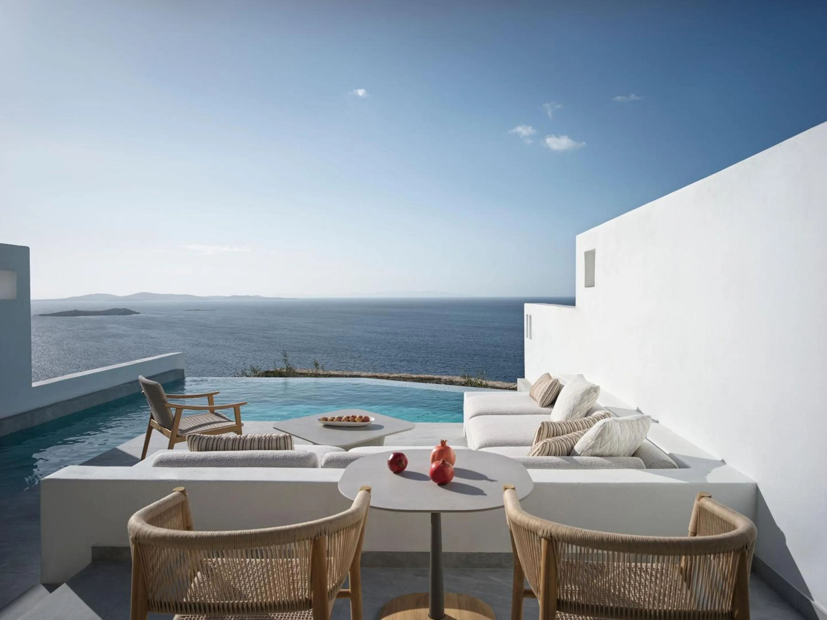 Patio in Deos Mykonos - A Myconian Collection Hotel