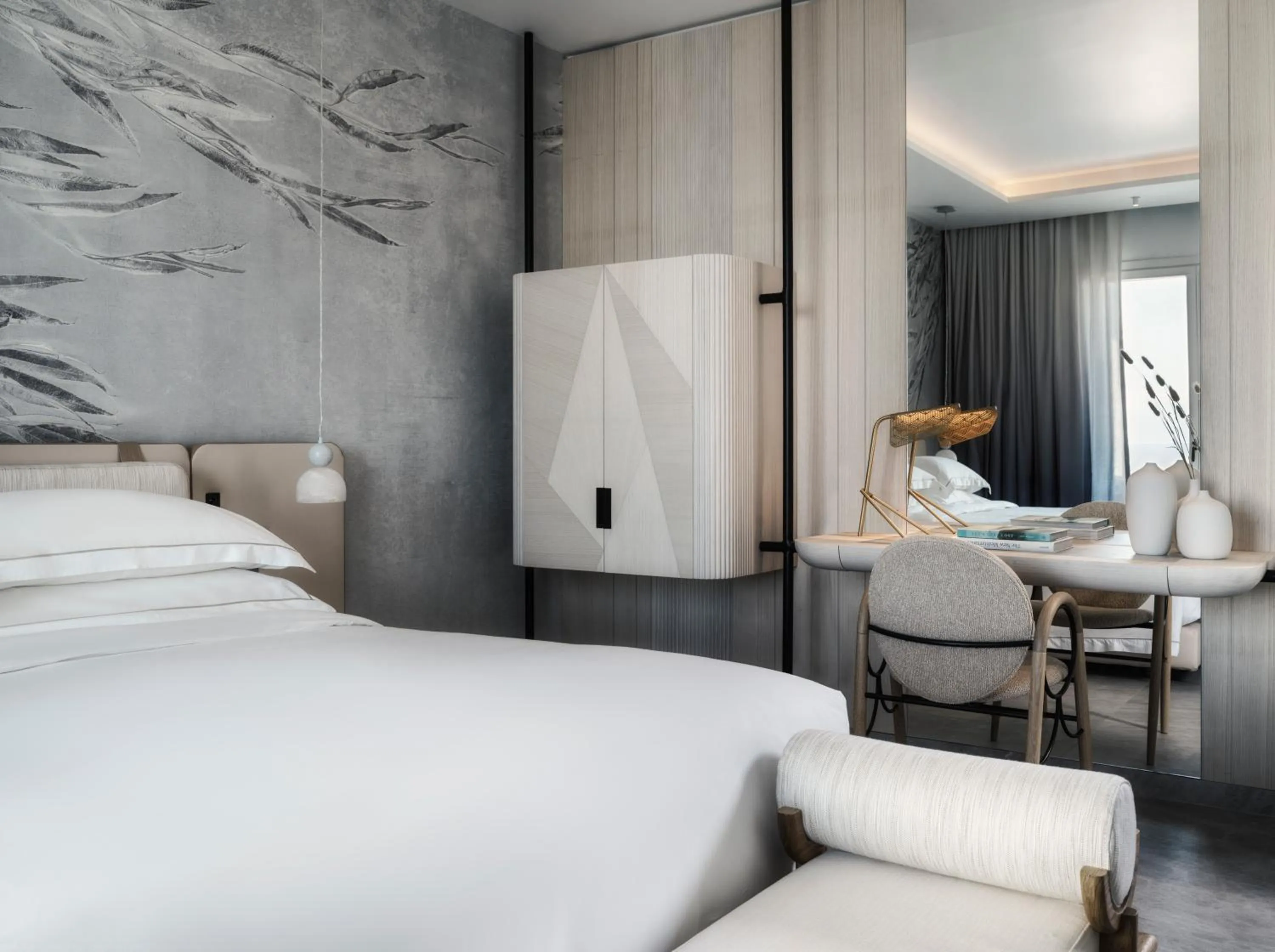 Bed in Deos Mykonos - A Myconian Collection Hotel