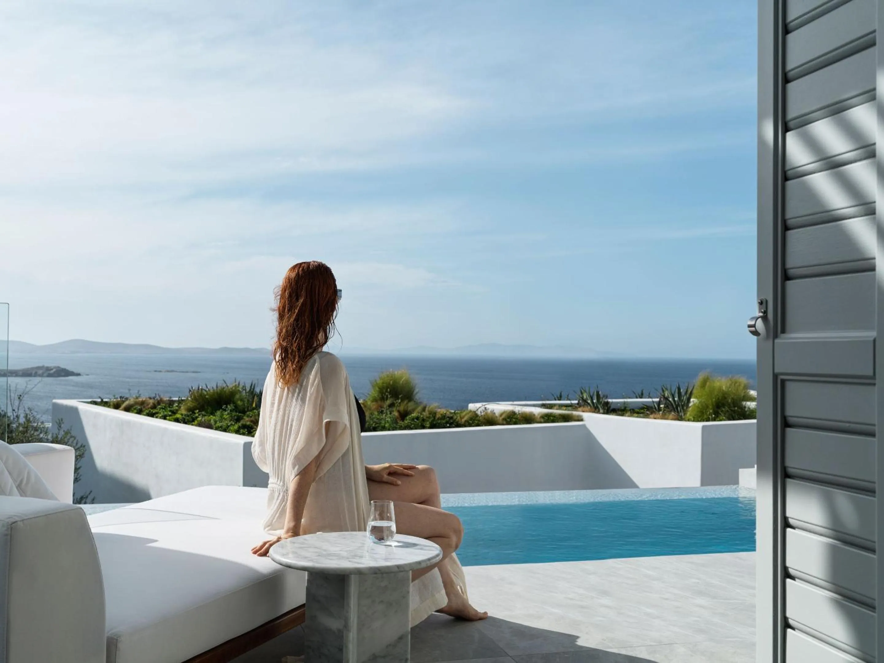 Patio in Deos Mykonos - A Myconian Collection Hotel