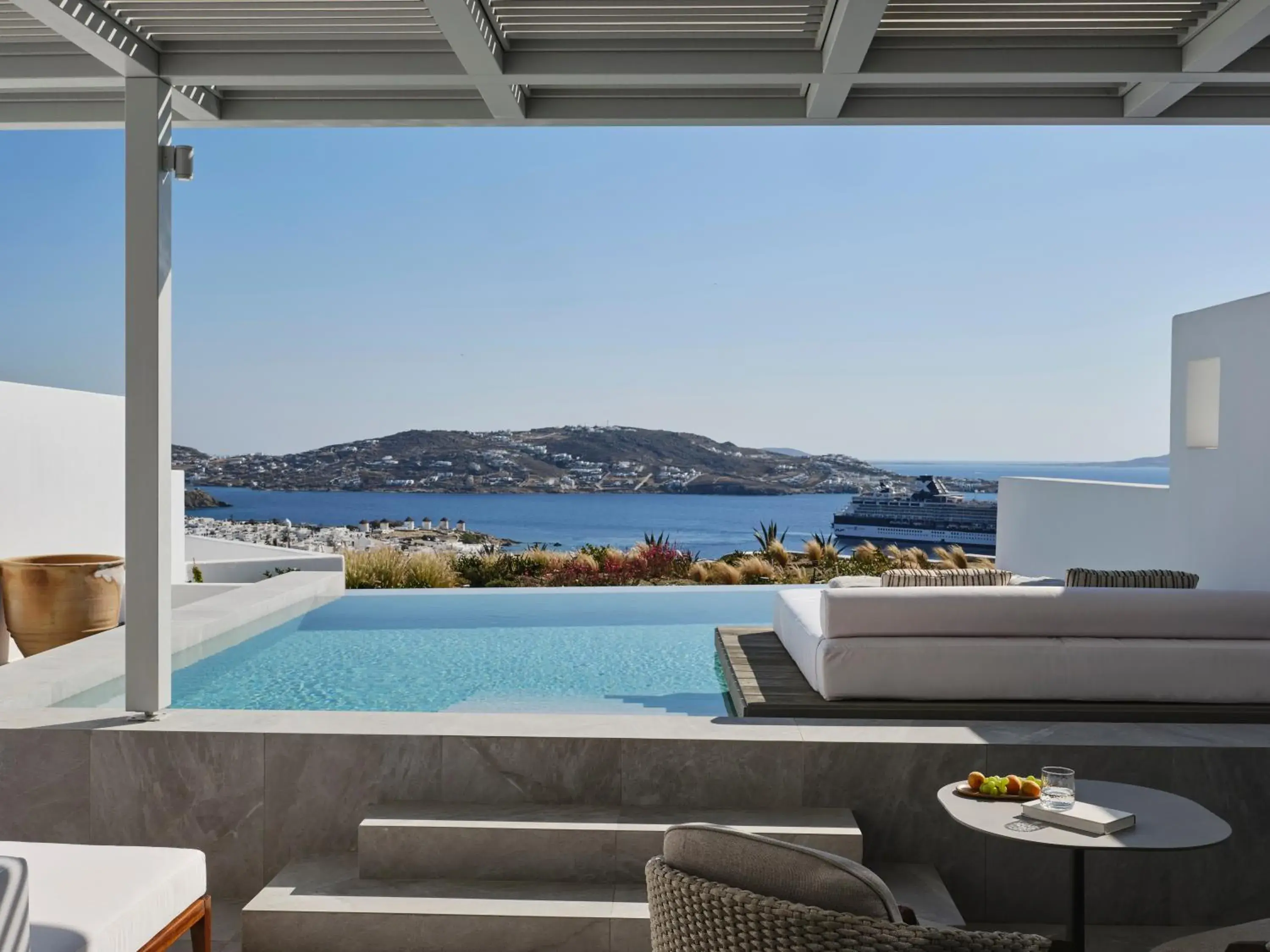 Swimming pool in Deos Mykonos - A Myconian Collection Hotel Swimming pool in Deos Mykonos - A Myconian Collection Hotel