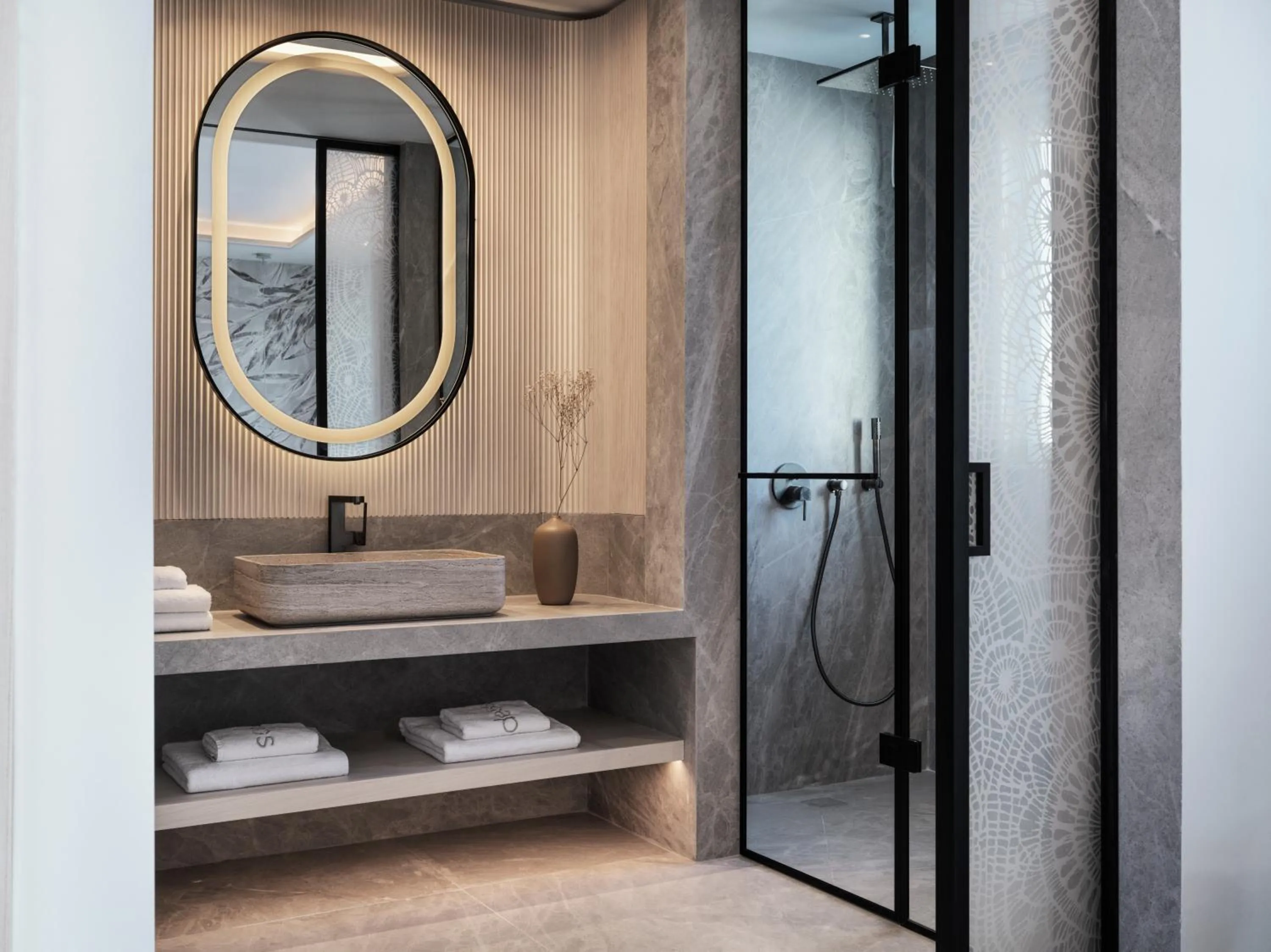 Shower in Deos Mykonos - A Myconian Collection Hotel