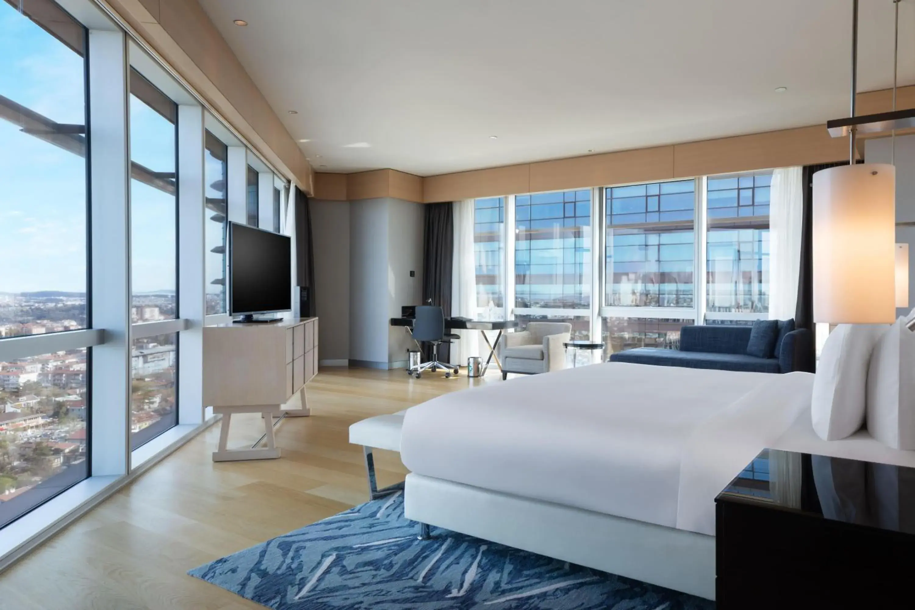 Corner Suite King Bed with City View in Wyndham Grand Istanbul Levent Hotel & Conference Center Corner Suite King Bed with City View in Wyndham Grand Istanbul Levent Hotel & Conference Center