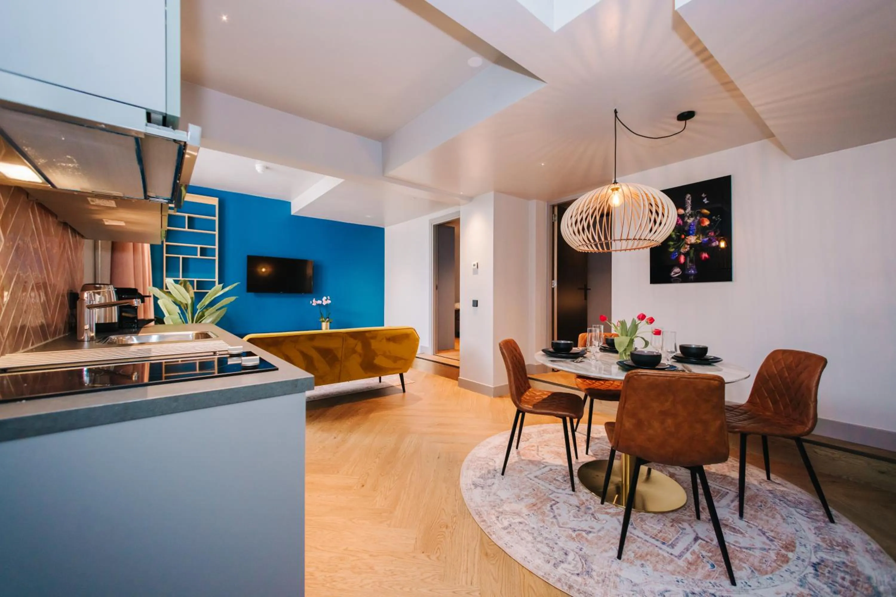 Kitchen or kitchenette in Hotel Keur