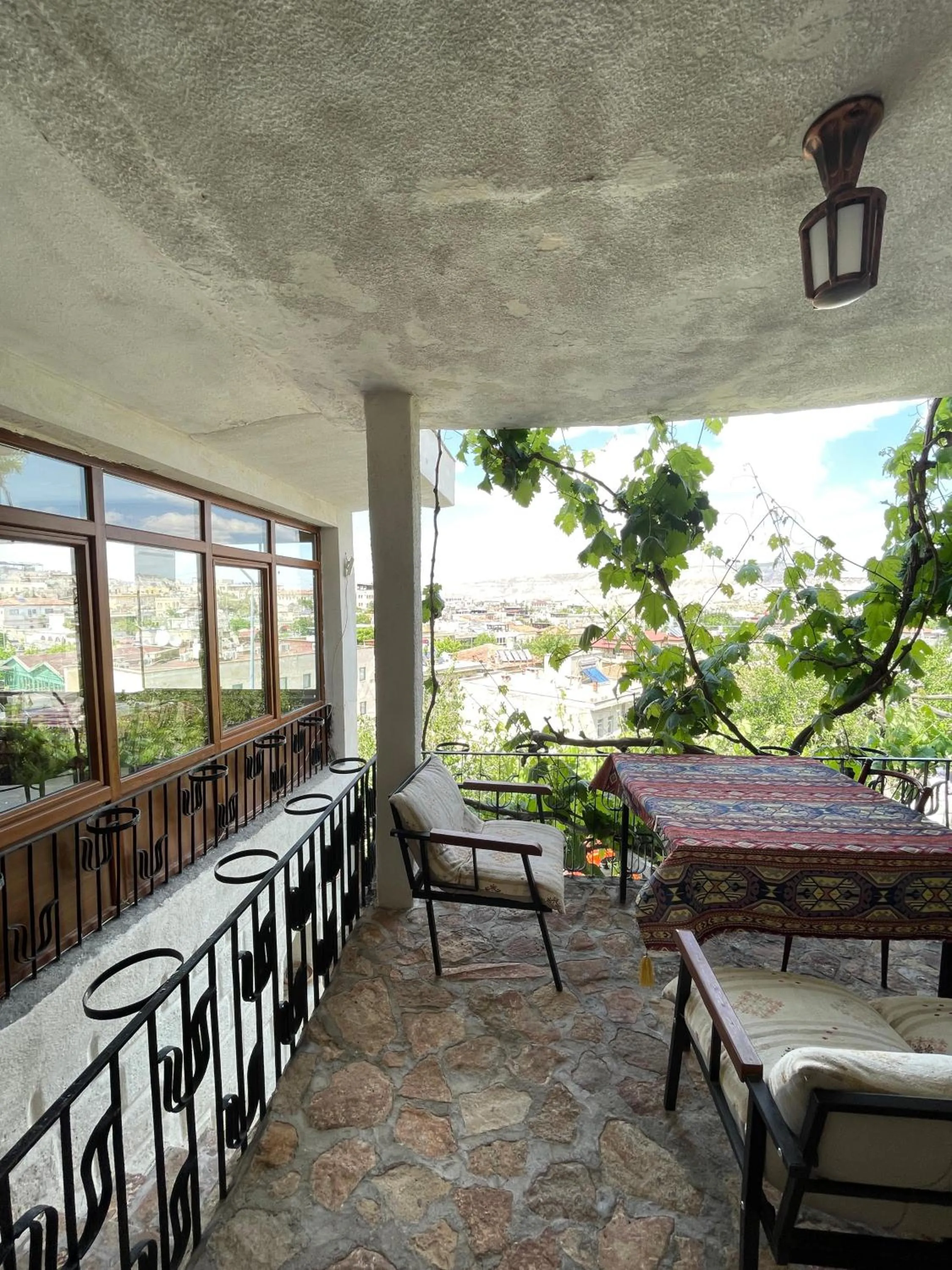 Seating area in Avlu Cave House