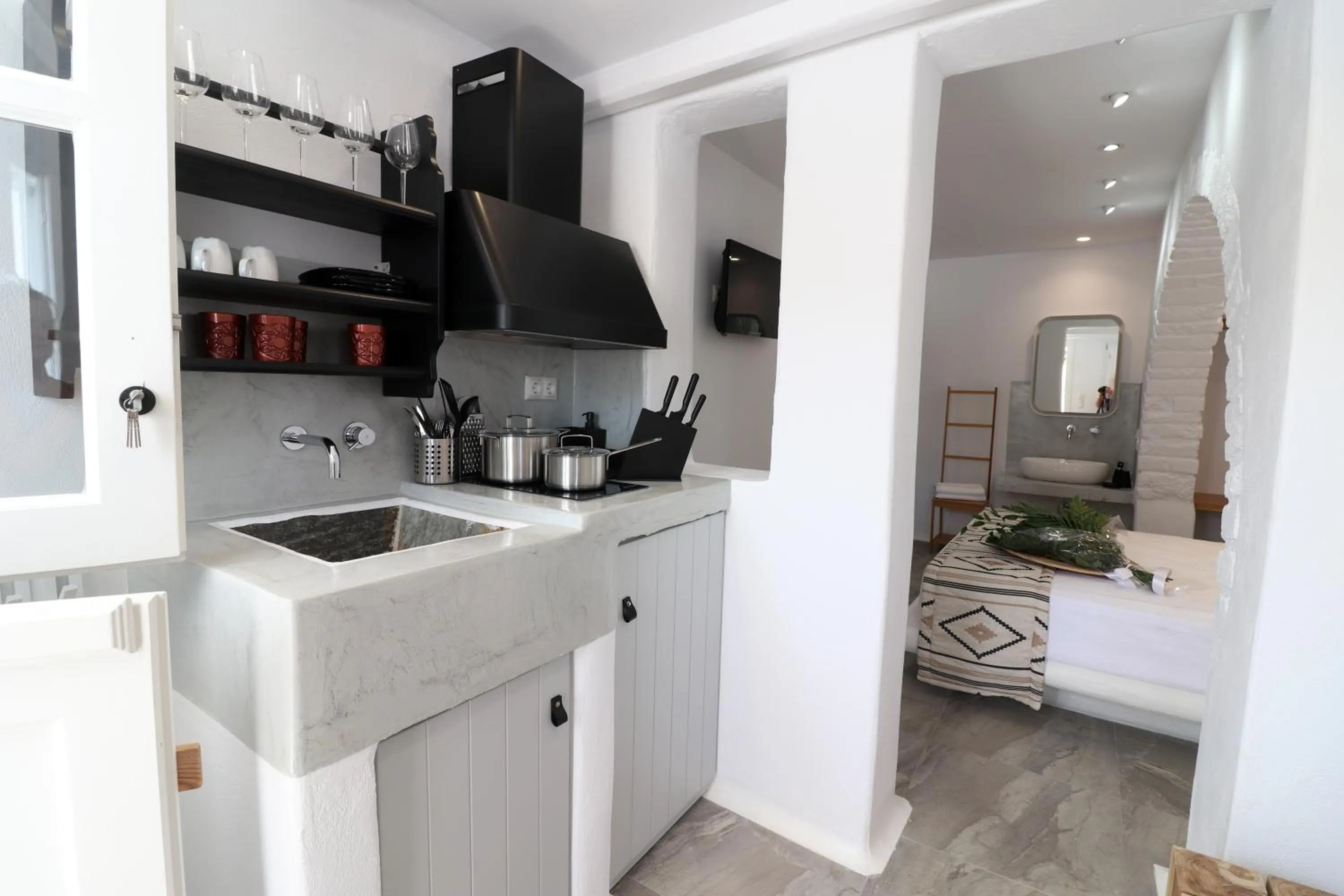 Kitchen or kitchenette in Annio studios