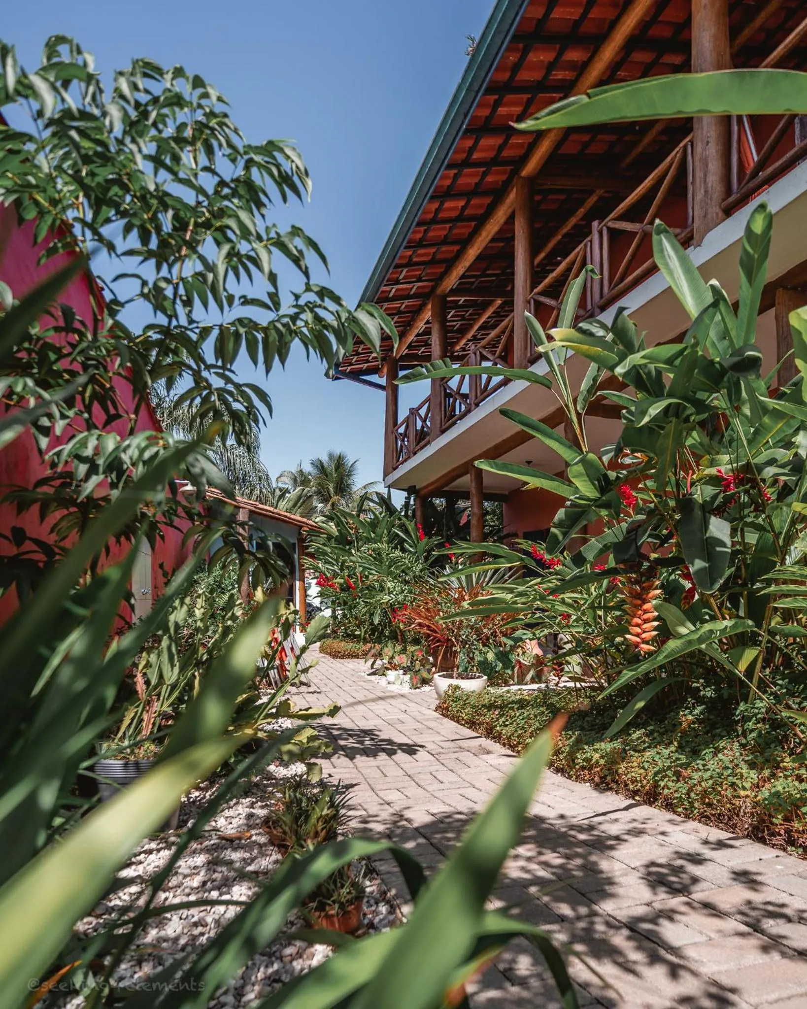 Property building in Pousada Canto do Dado Praia de Itamambuca