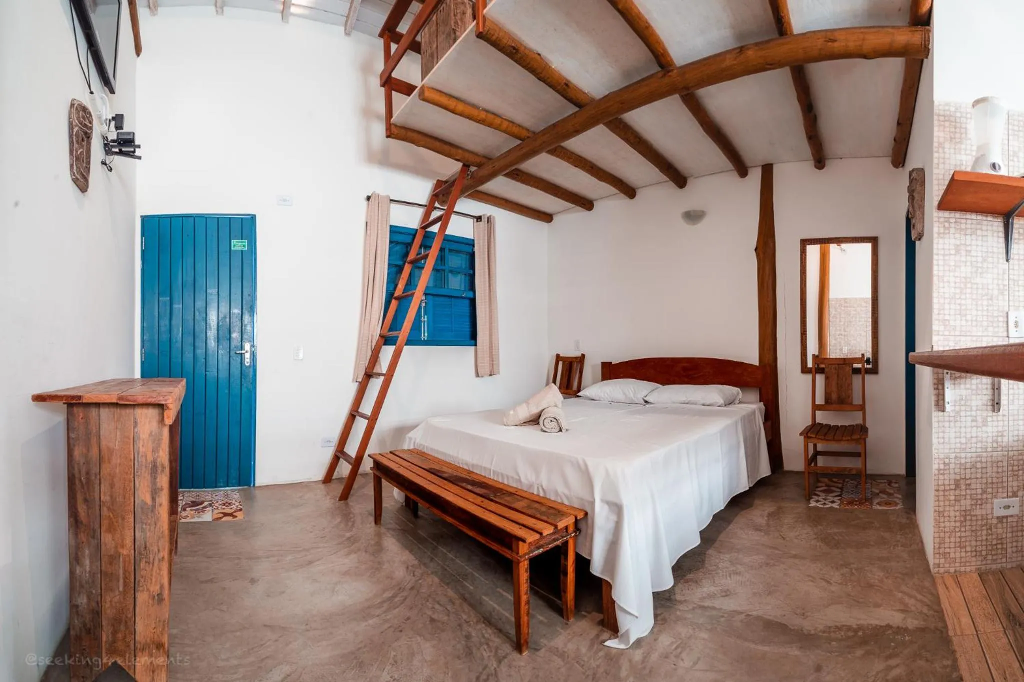 Bed in Pousada Canto do Dado Praia de Itamambuca