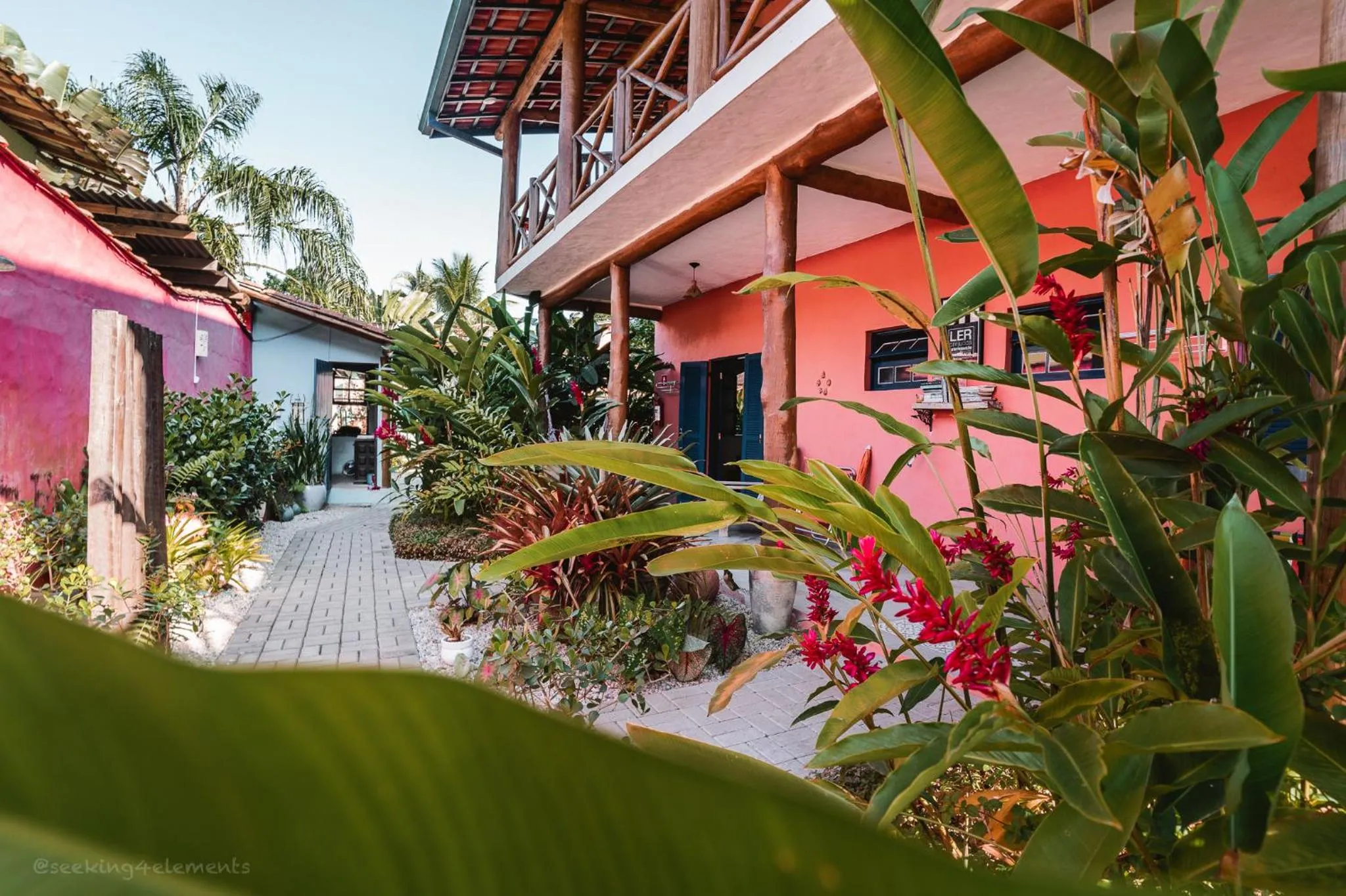 Property building in Pousada Canto do Dado Praia de Itamambuca