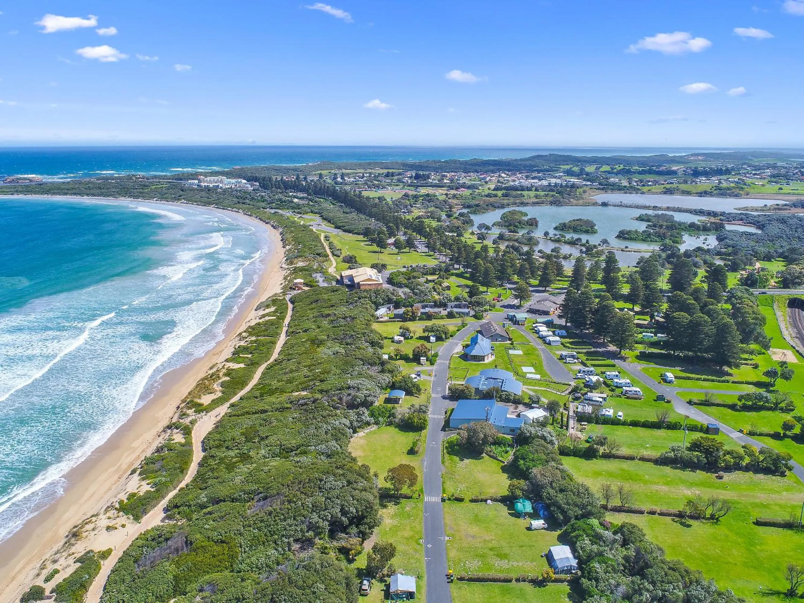 Beach in Surfside Holiday Park Warrnambool