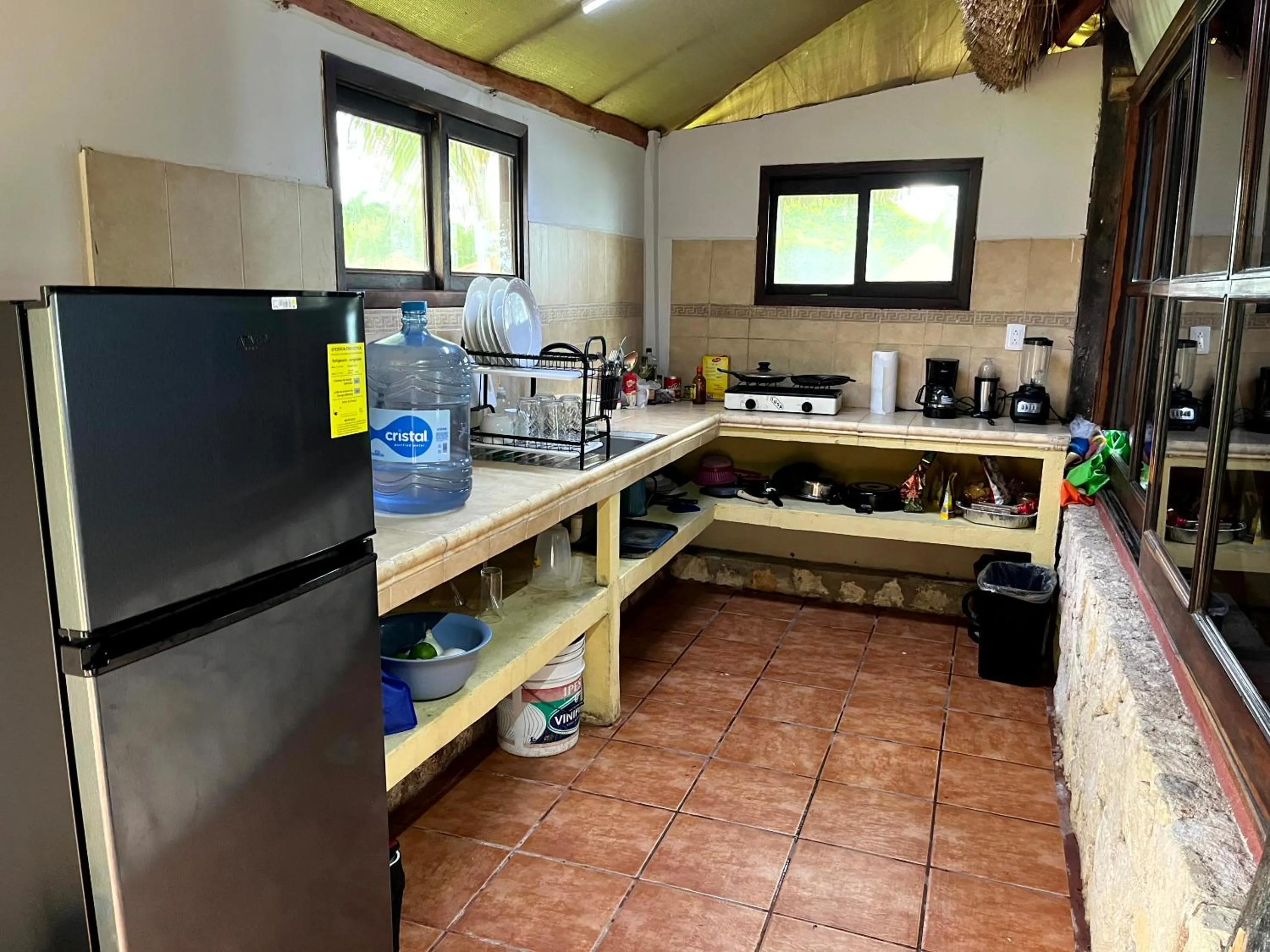 Kitchen or kitchenette in Xanthus Hotel