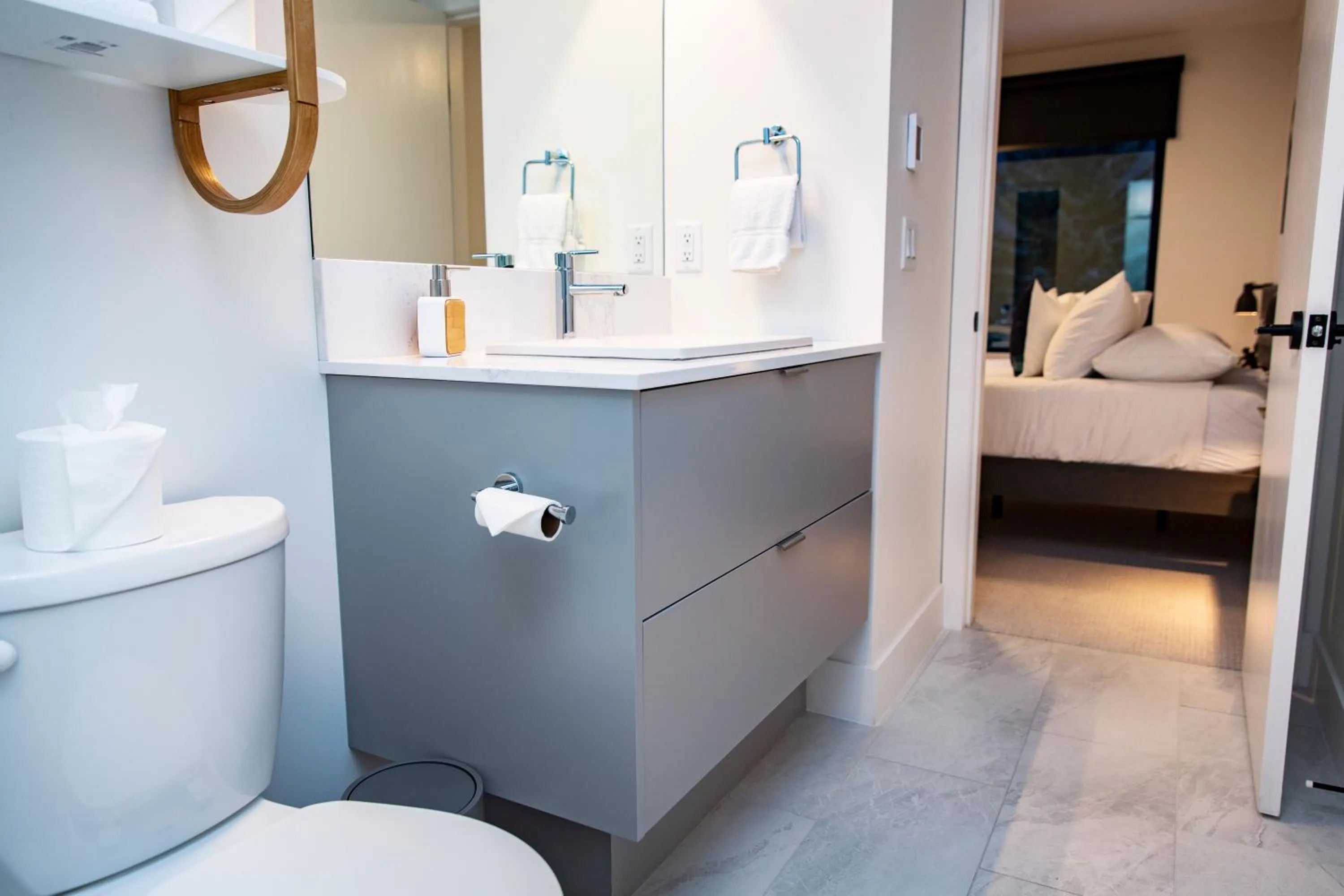 Bed in Separate Reality Retreat by Revelstoke Vacations