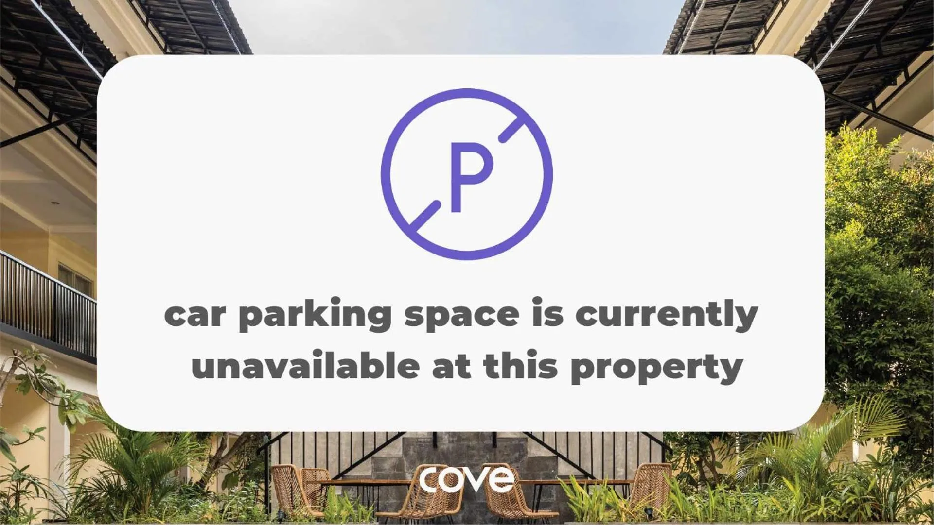 Text overlay in Cove Veranda