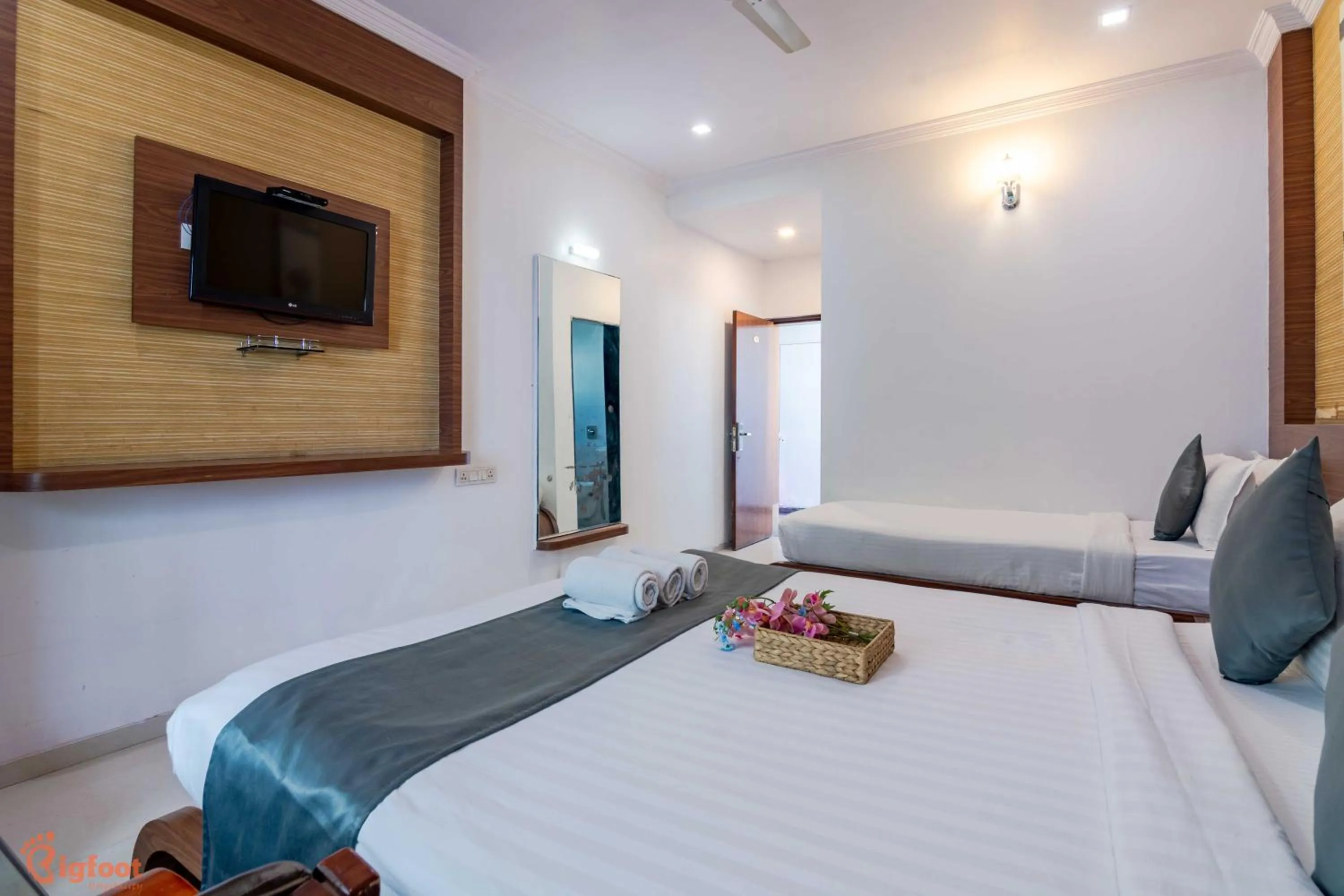 Bed in Hotel Sai Shree