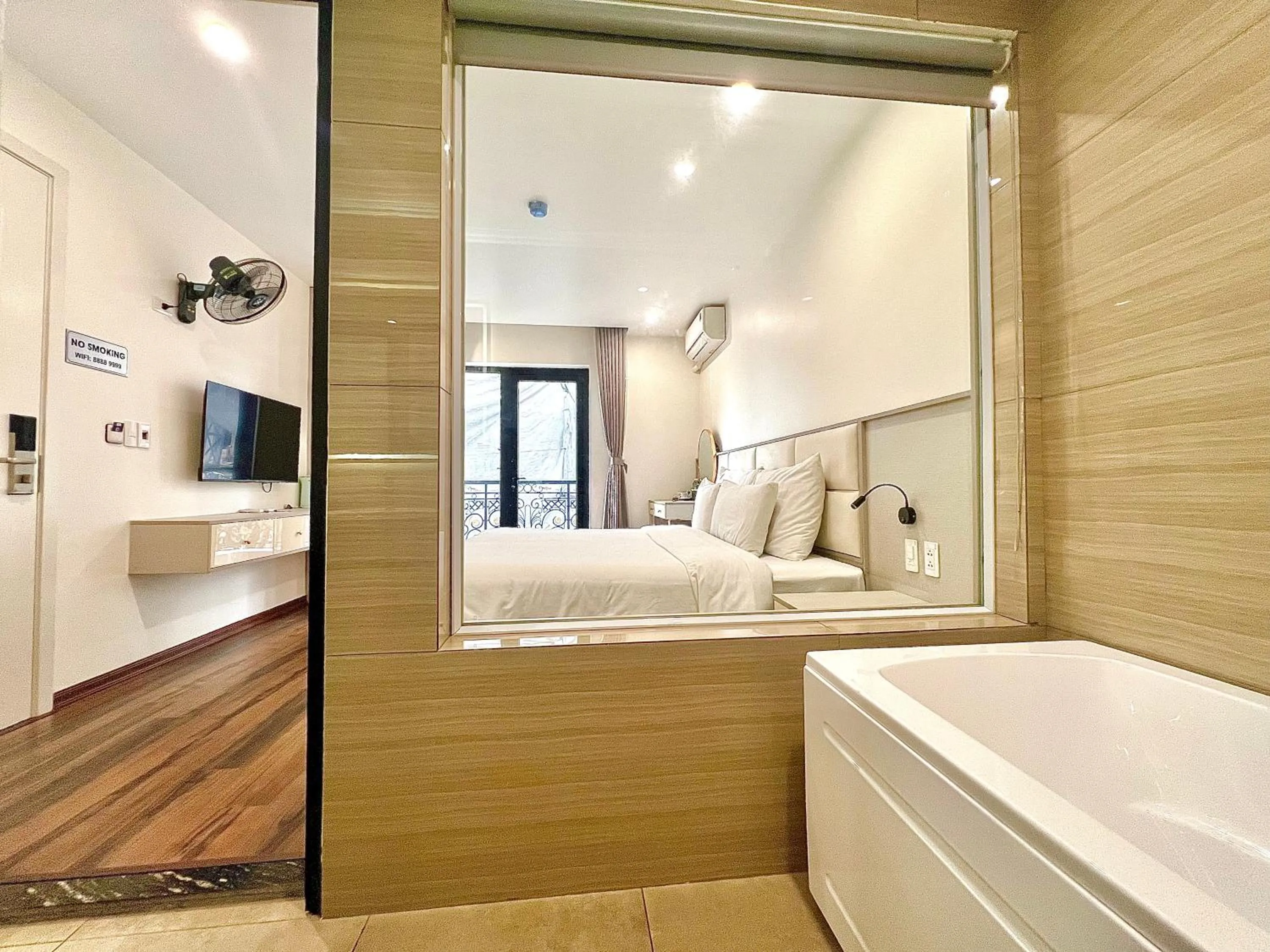 Bed in Grand Dragon Noi Bai Hotel