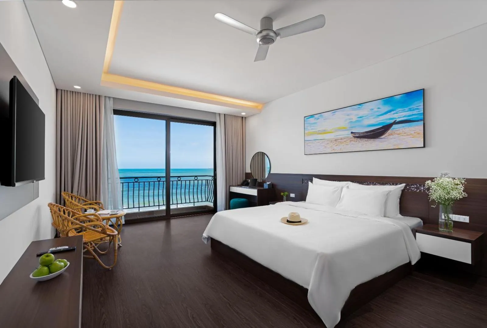 Natural landscape, Bed in Hoang Yen Boutique Hotel