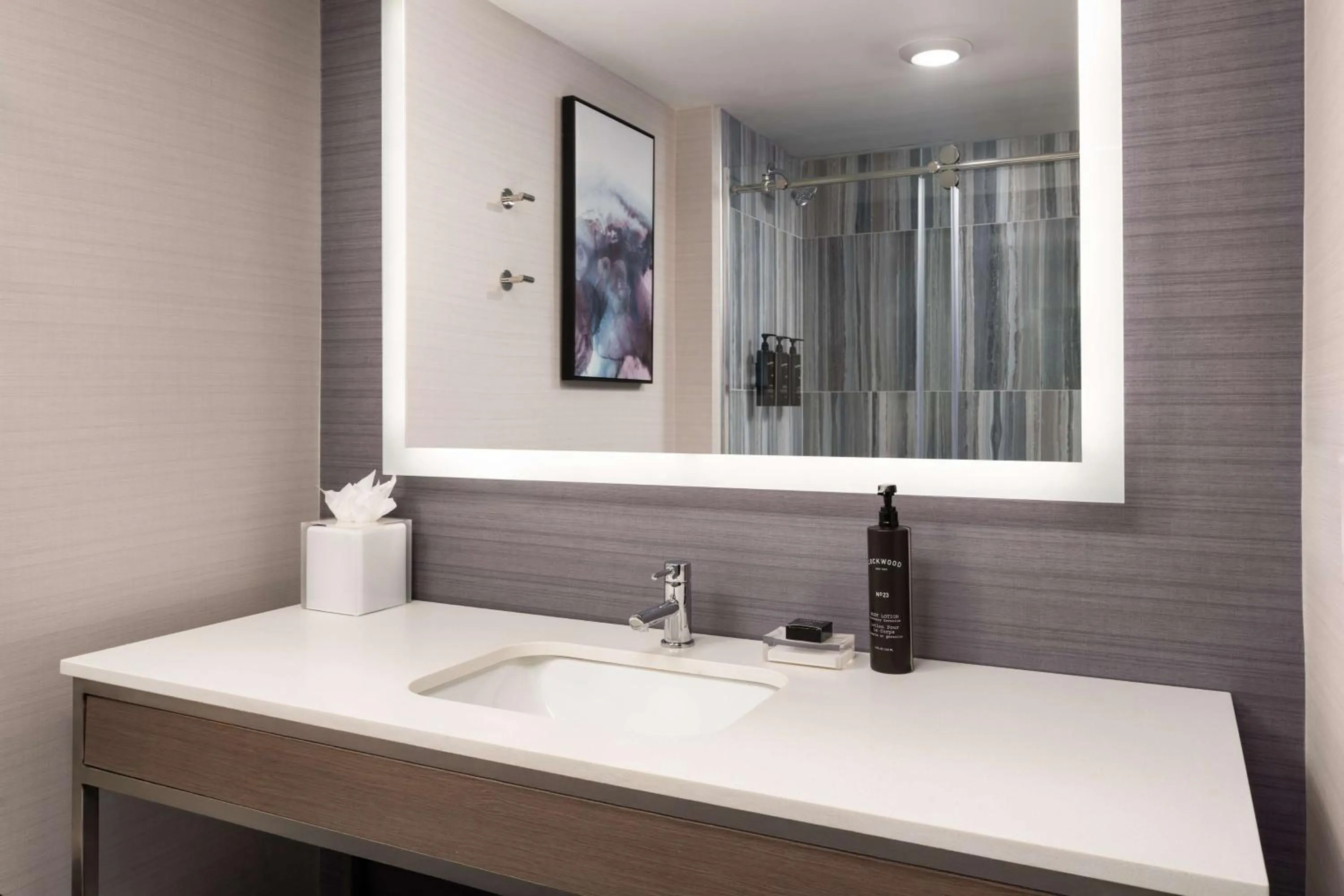 Bathroom in Hotel Lela Wilmington, Tapestry Collection By Hilton