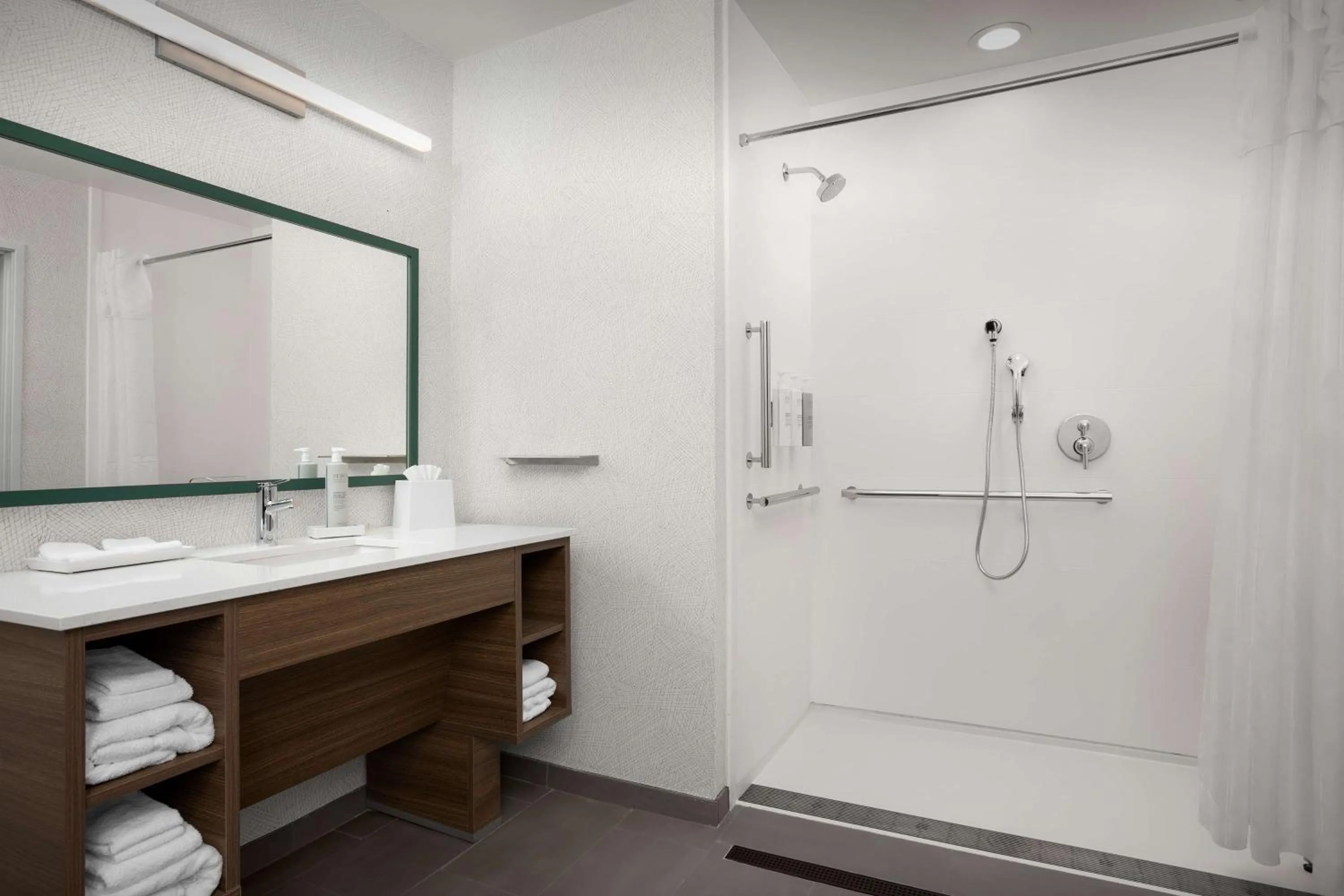 Shower in Home2 Suites By Hilton Lubbock University