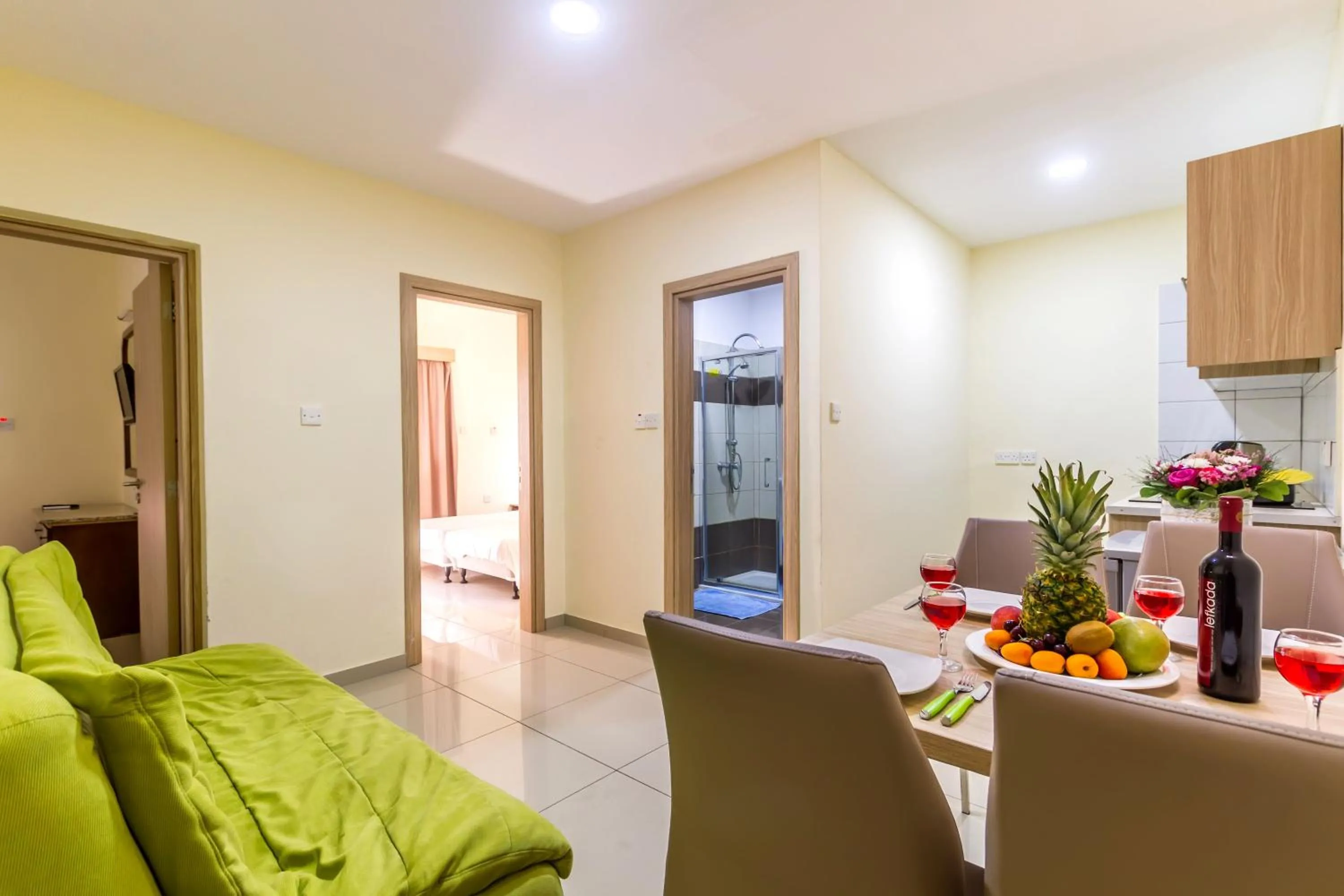 Living room in Paul Marie Hotel Apartments