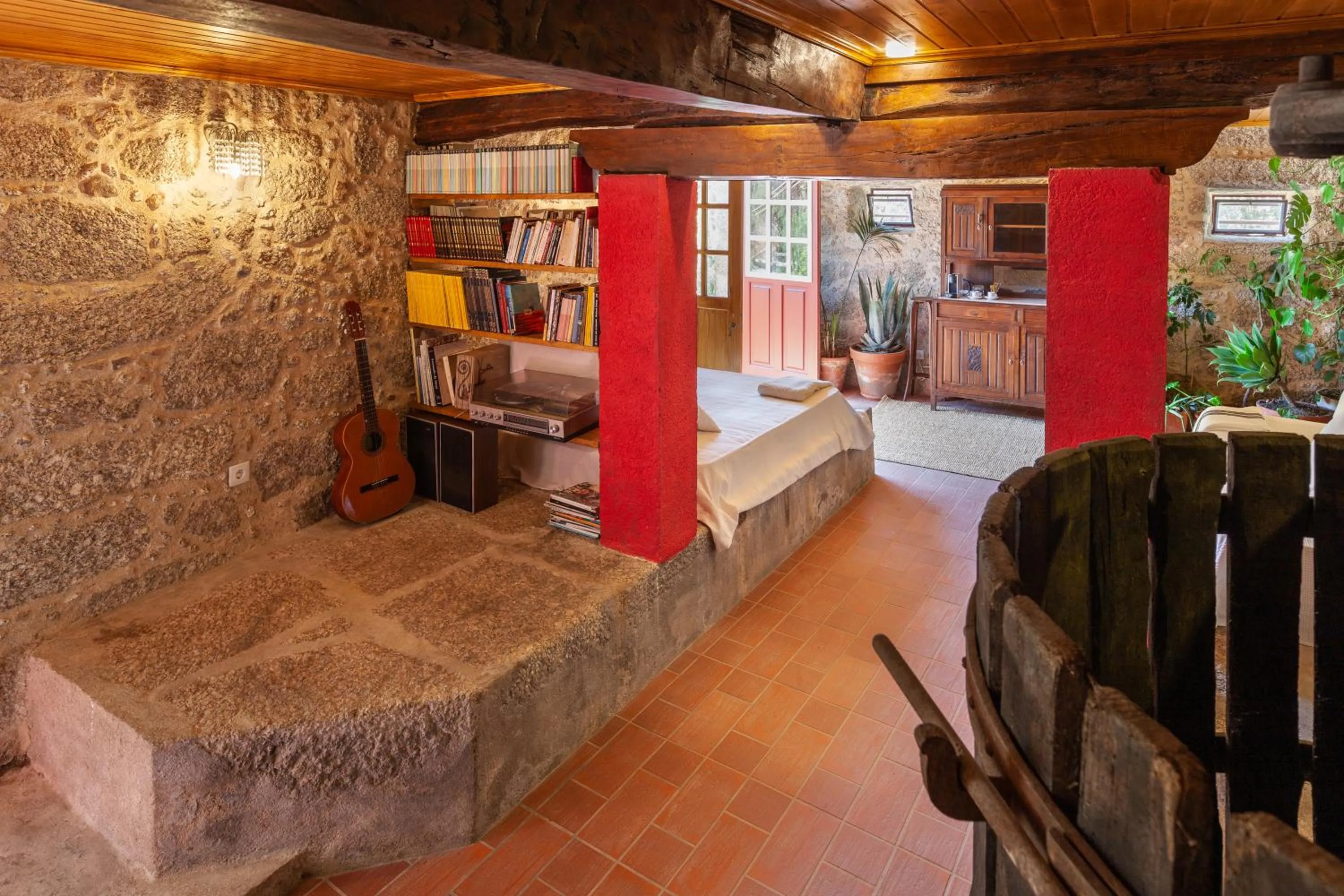 Seating area in Casa do Eido - sustainable living & nature experiences Gerês