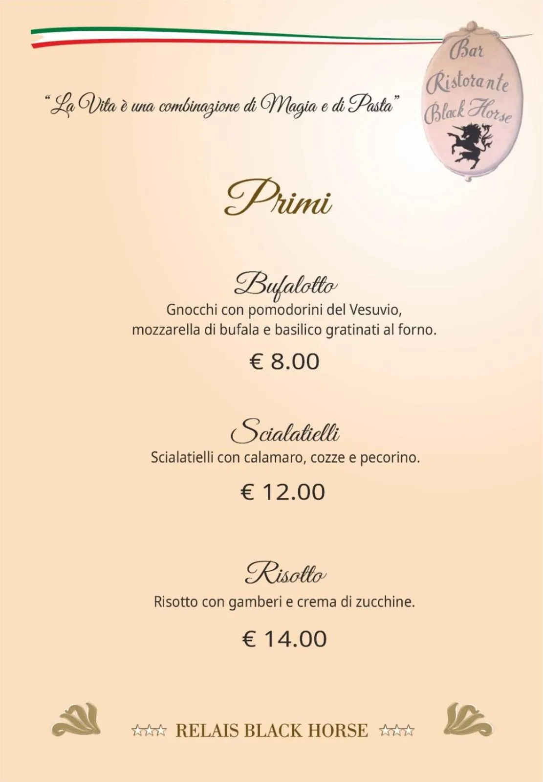 Restaurant/places to eat in Relais Black Horse