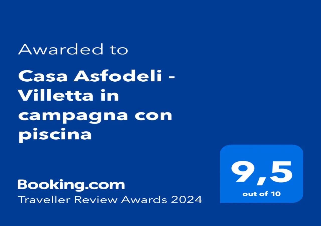 Certificate/Award in Casa Asfodeli - Villetta in campagna con piscina