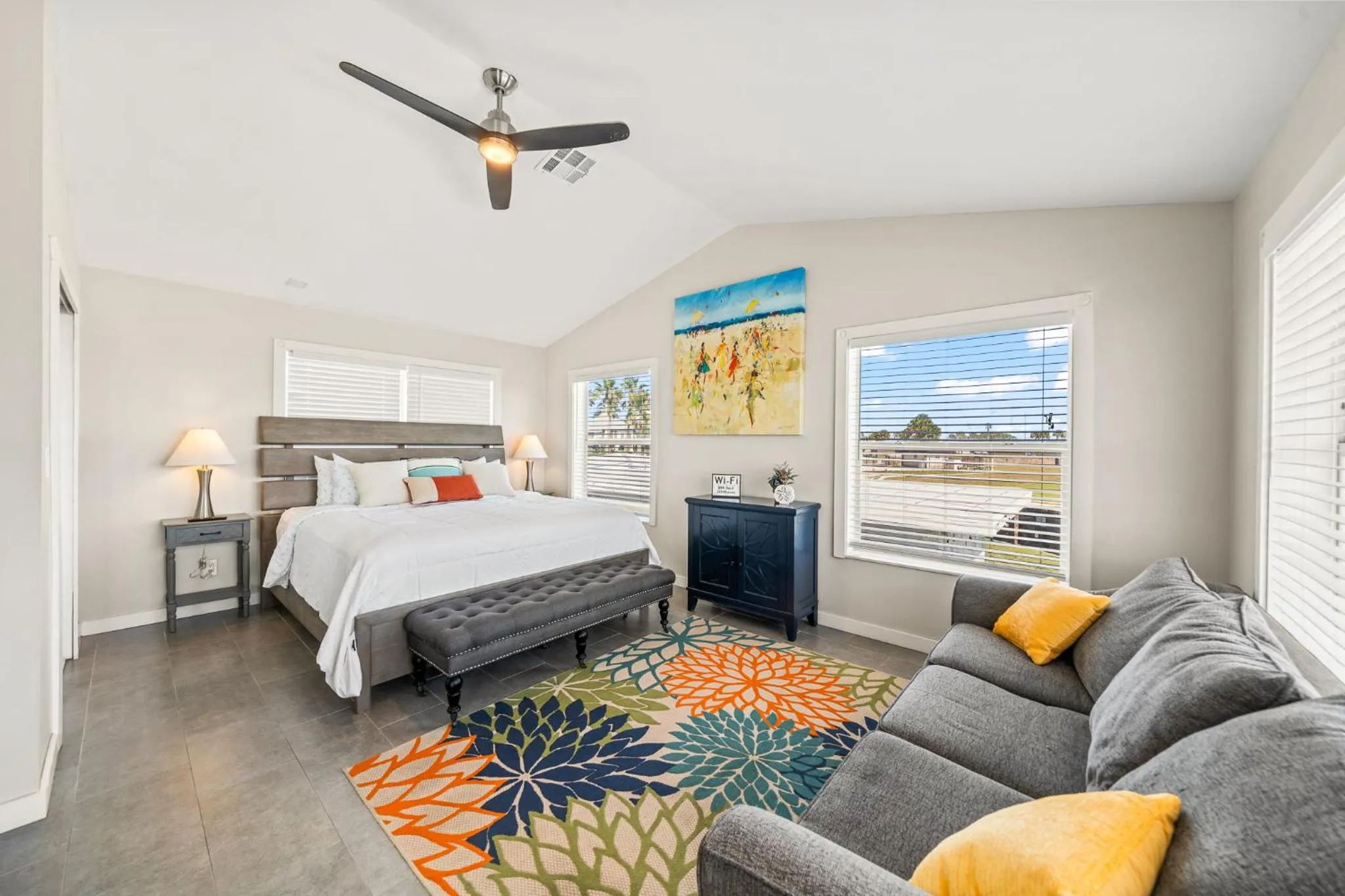 Bed in The Banana River Resort