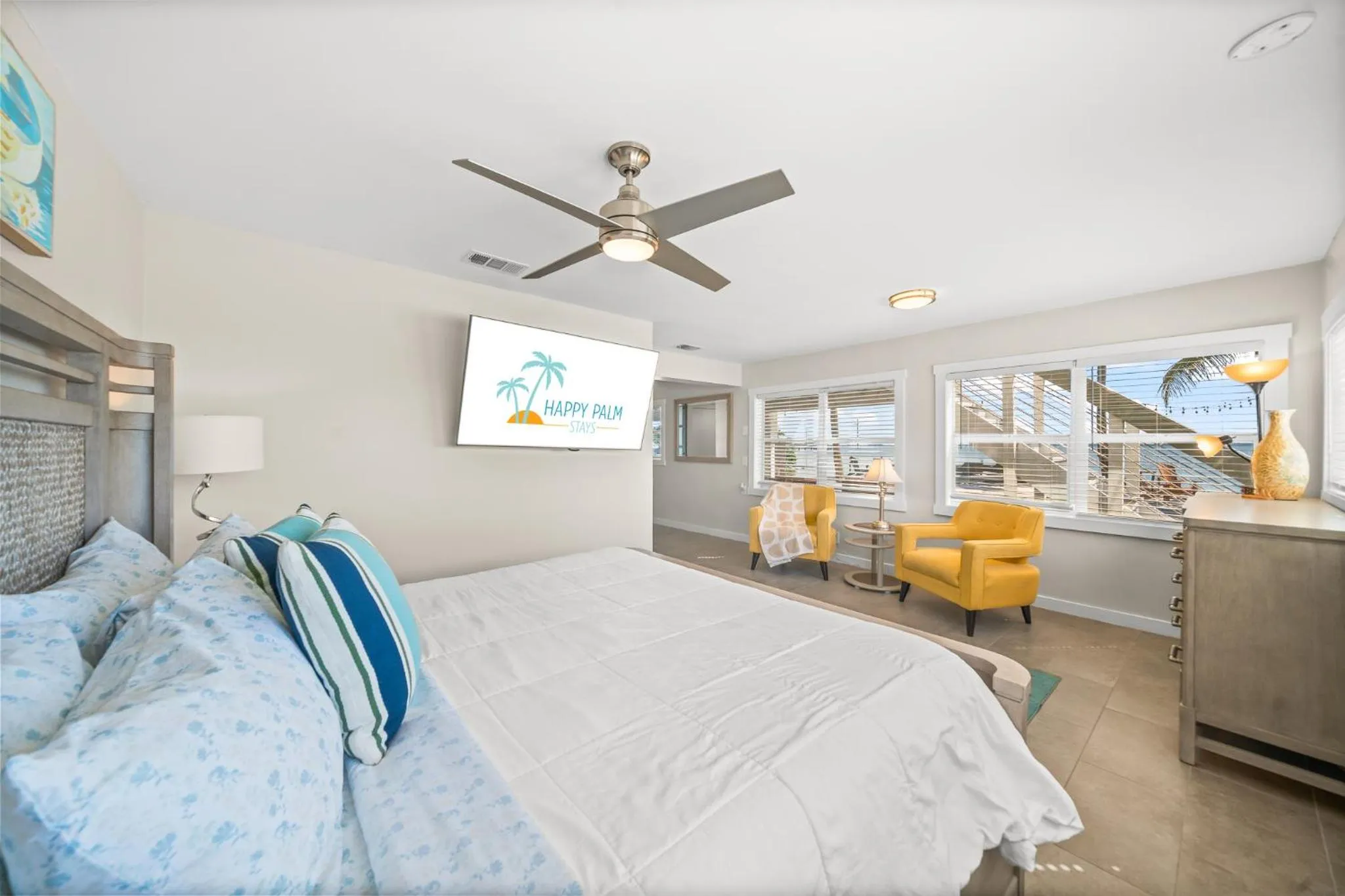 Bed in The Banana River Resort