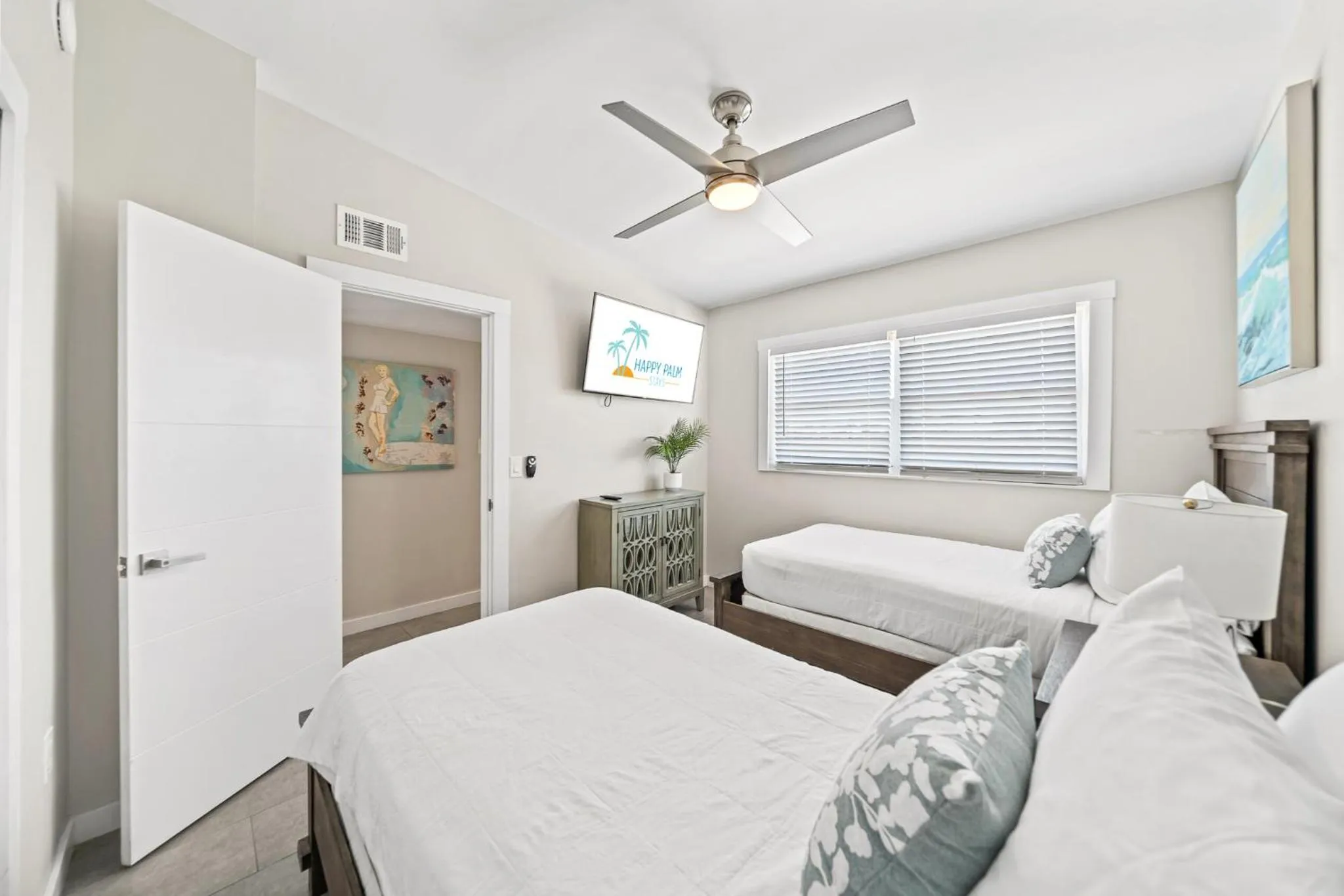 Bed in The Banana River Resort