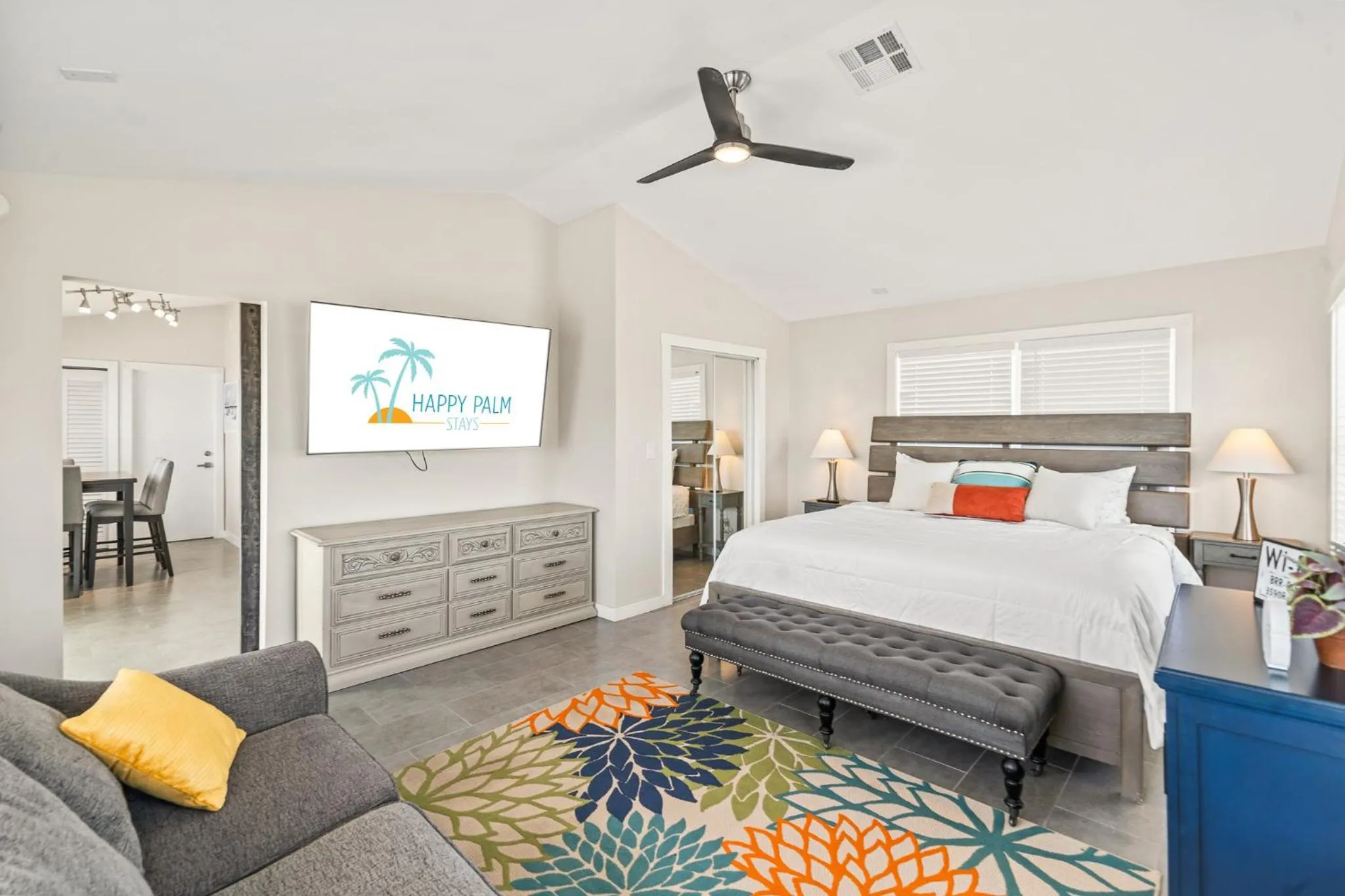 Bed in The Banana River Resort