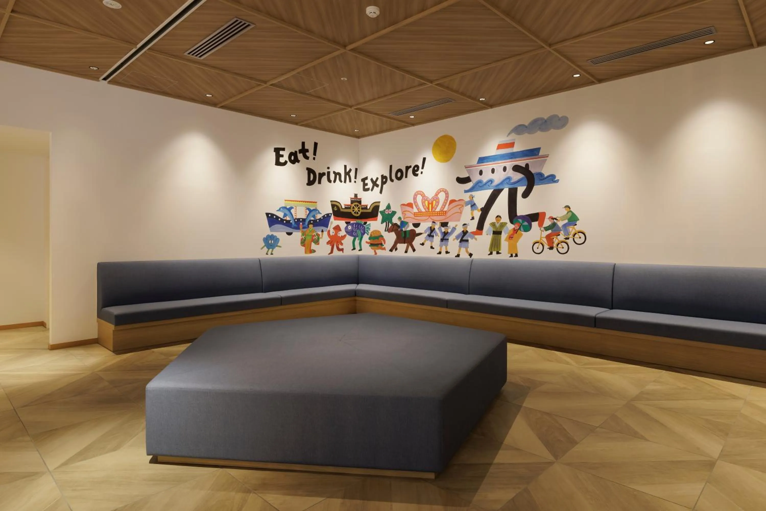 Dining area in OMO5 Hakodate by Hoshino Resorts