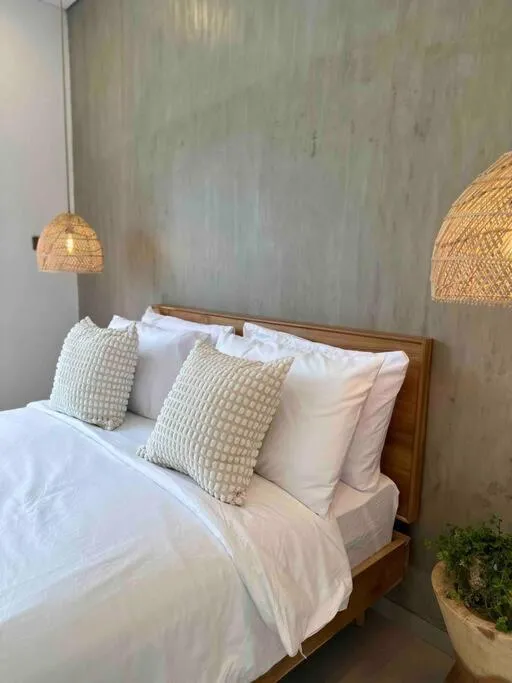 Bed in Villa Efire-3 bedroom with pool