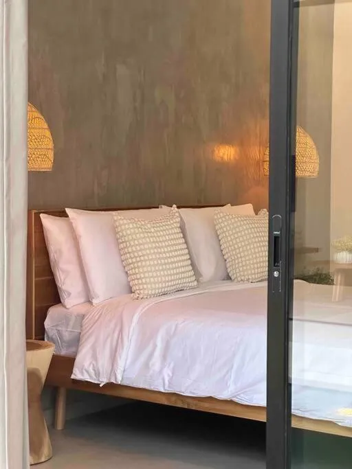 Bed in Villa Efire-3 bedroom with pool