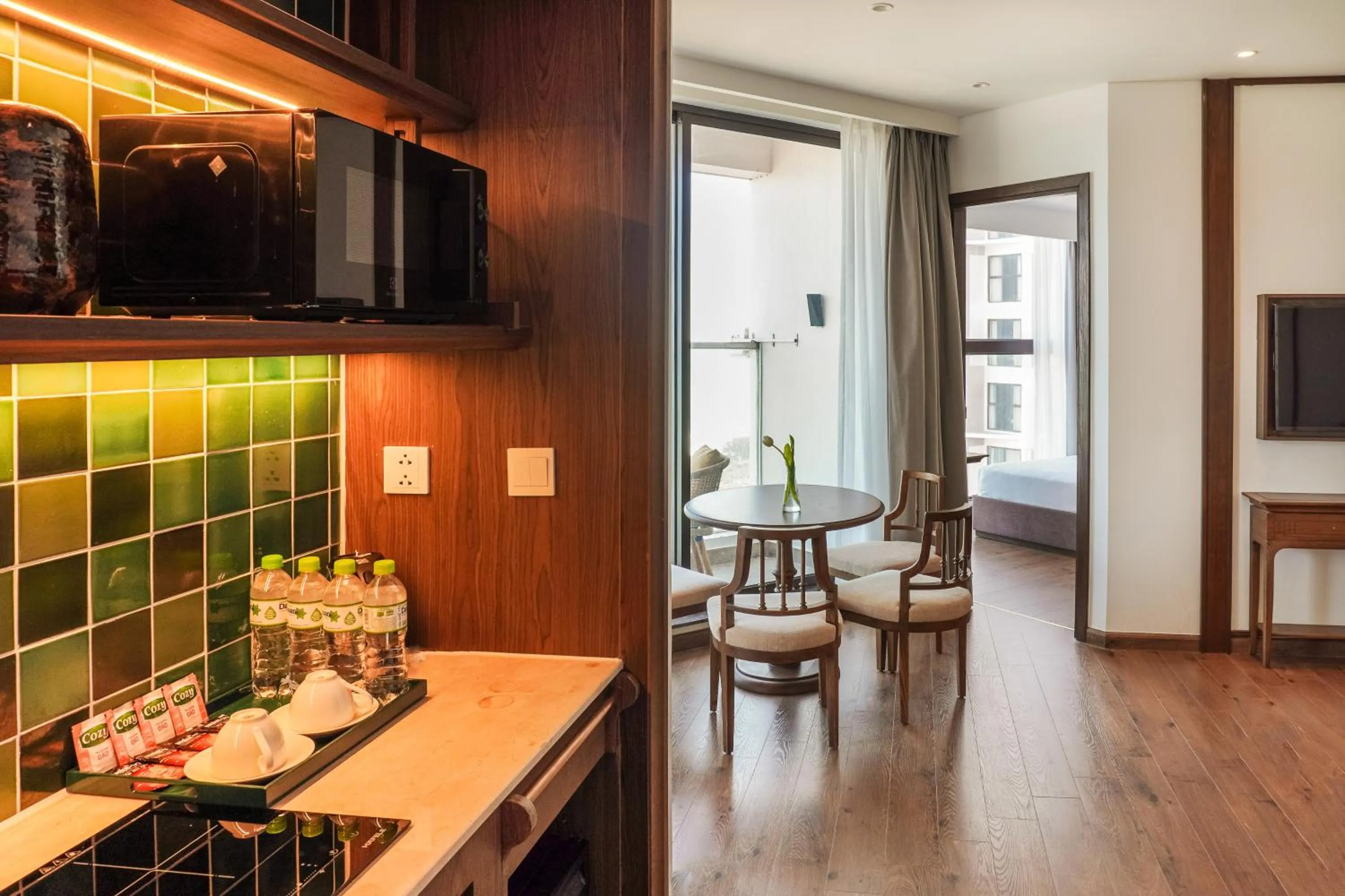 Living room, Bed in Mandala Apartment & Resort Chambay, Mui Ne - By B4B & S3