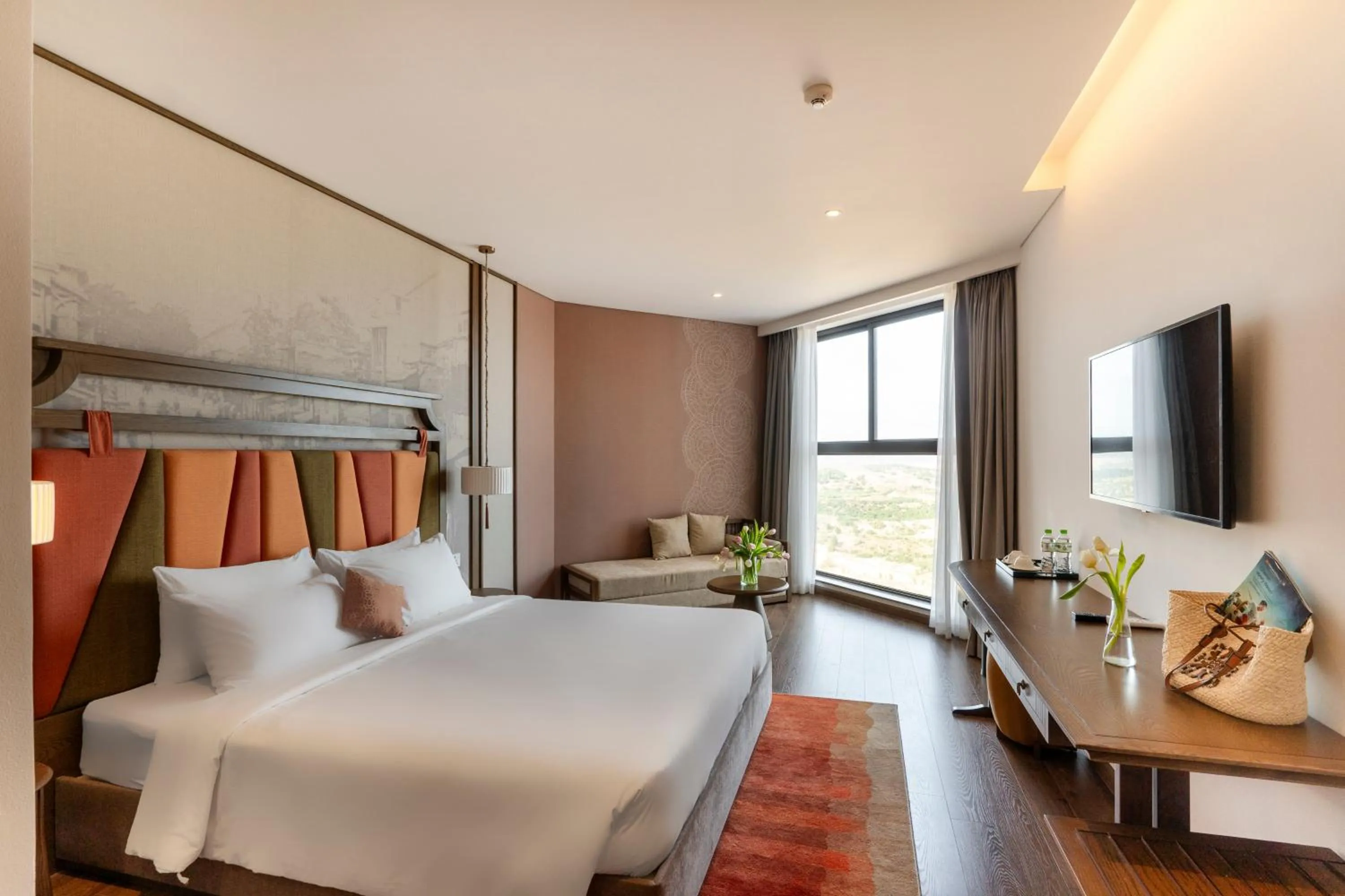 TV and multimedia, Bed in Mandala Apartment & Resort Chambay, Mui Ne - By B4B & S3