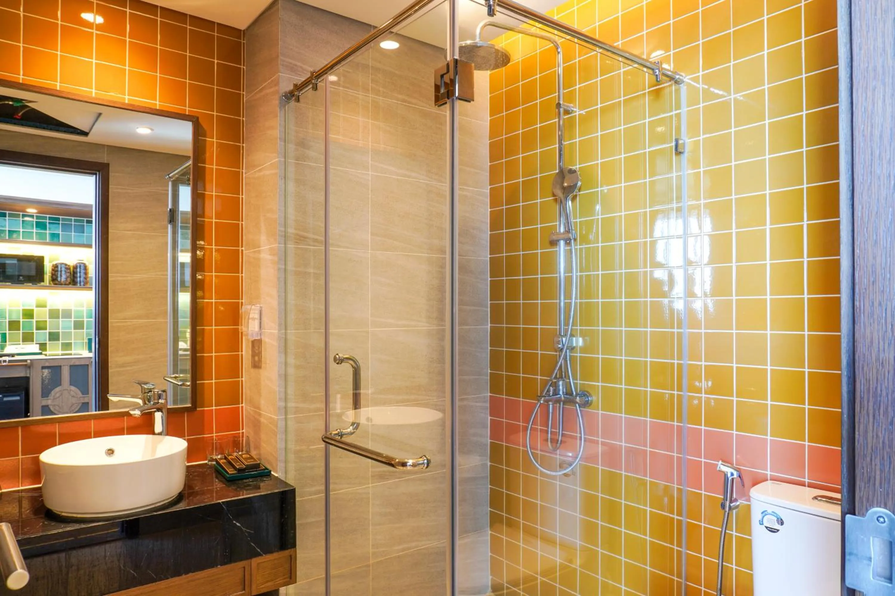 Shower in Mandala Apartment & Resort Chambay, Mui Ne - By B4B & S3