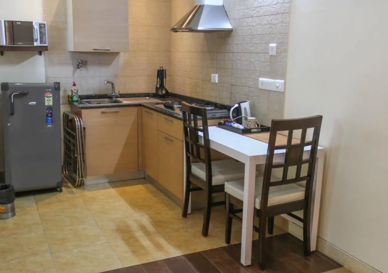 kitchen in Perch Service Apartment- Sector 40