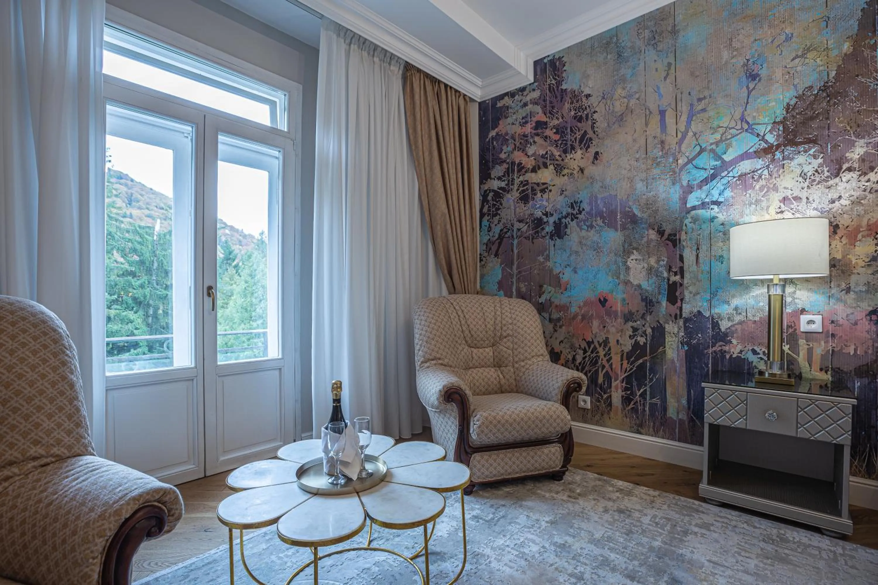 Seating area in Hotel Palace