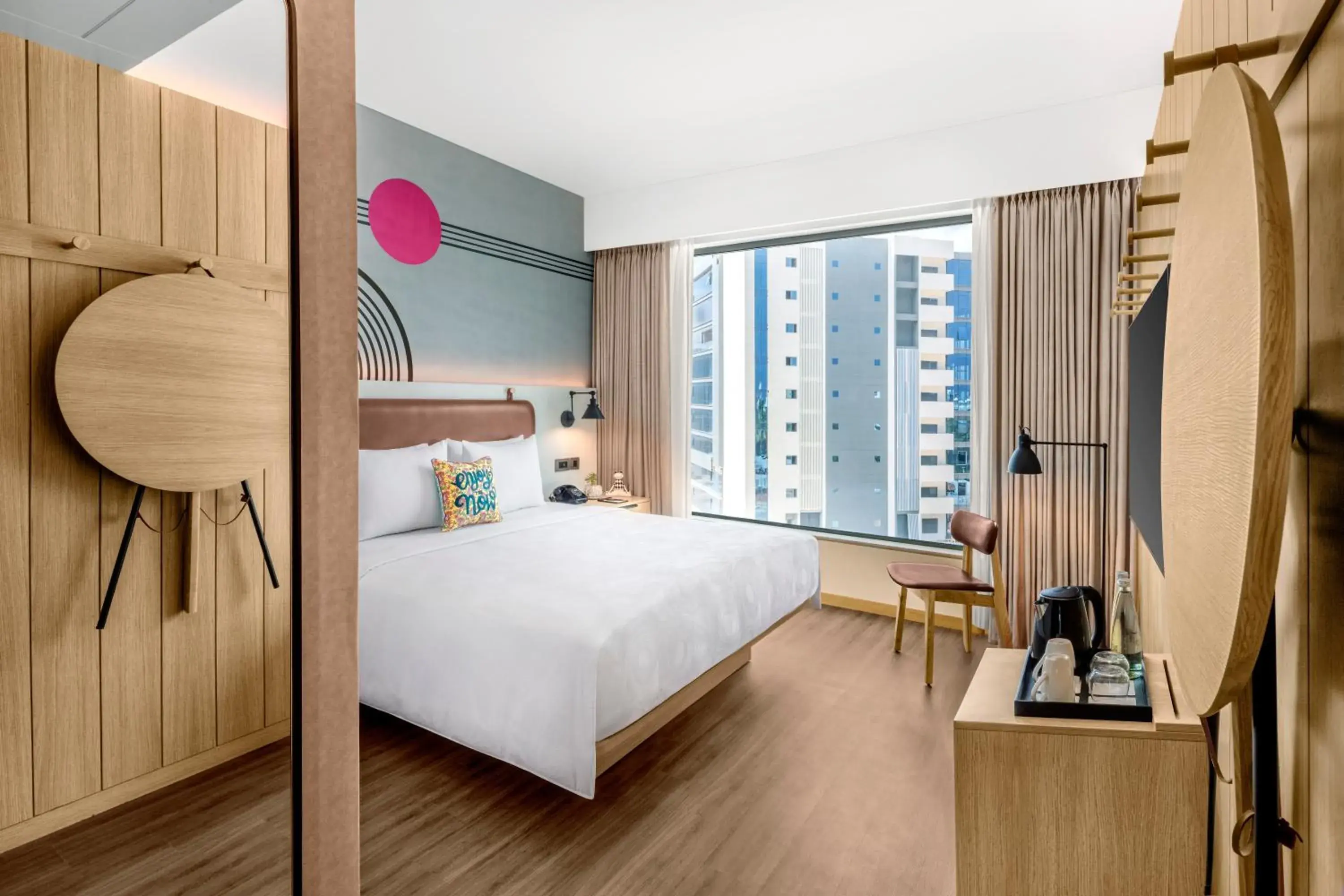 Moxy Executive Sleeper Queen Room with City View in Moxy Bengaluru Airport Prestige Tech Cloud Moxy Executive Sleeper Queen Room with City View in Moxy Bengaluru Airport Prestige Tech Cloud